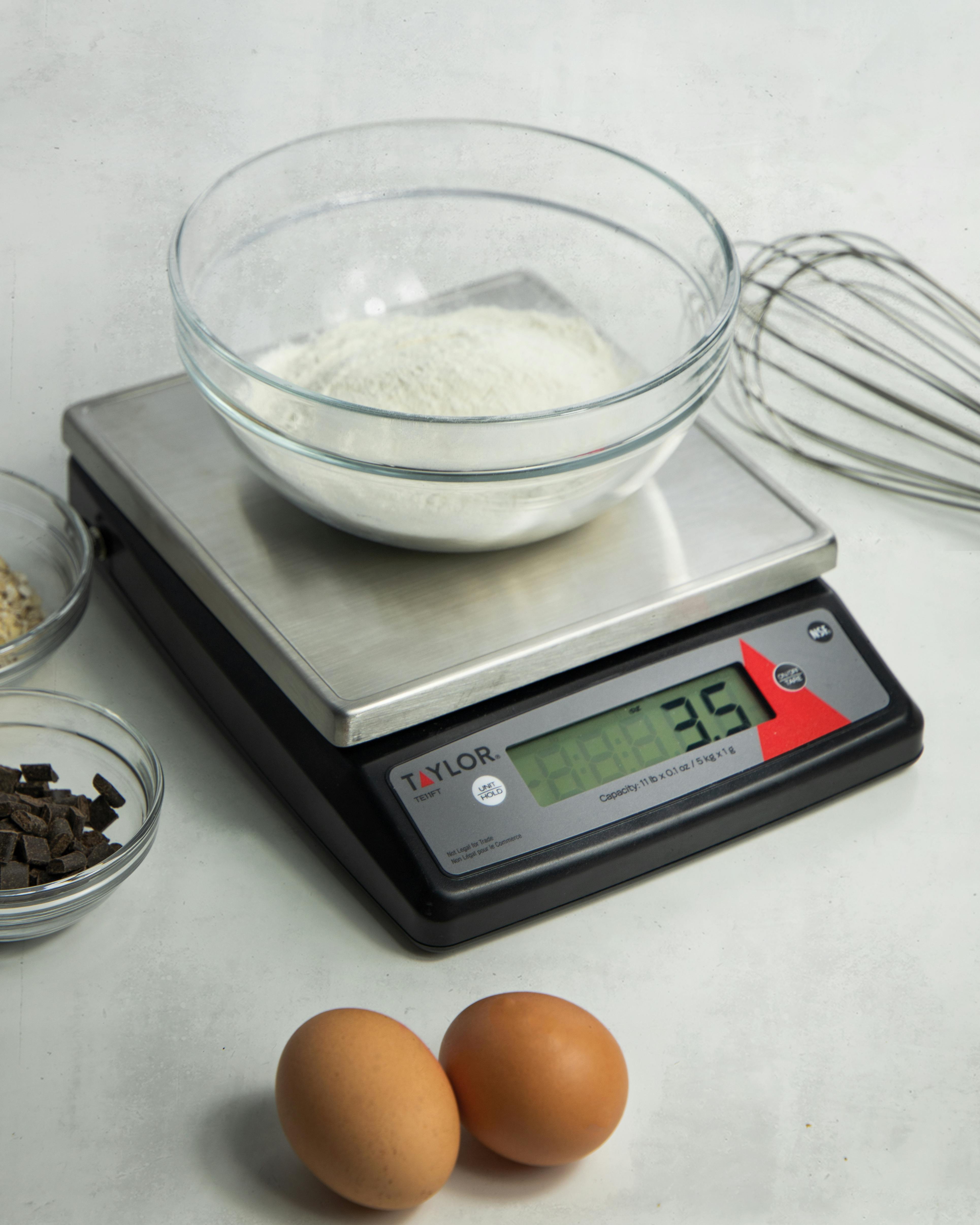 Taylor Grey Stainless Steel Digital Portion Control Kitchen Scale, 5Kg, Gift Boxed
