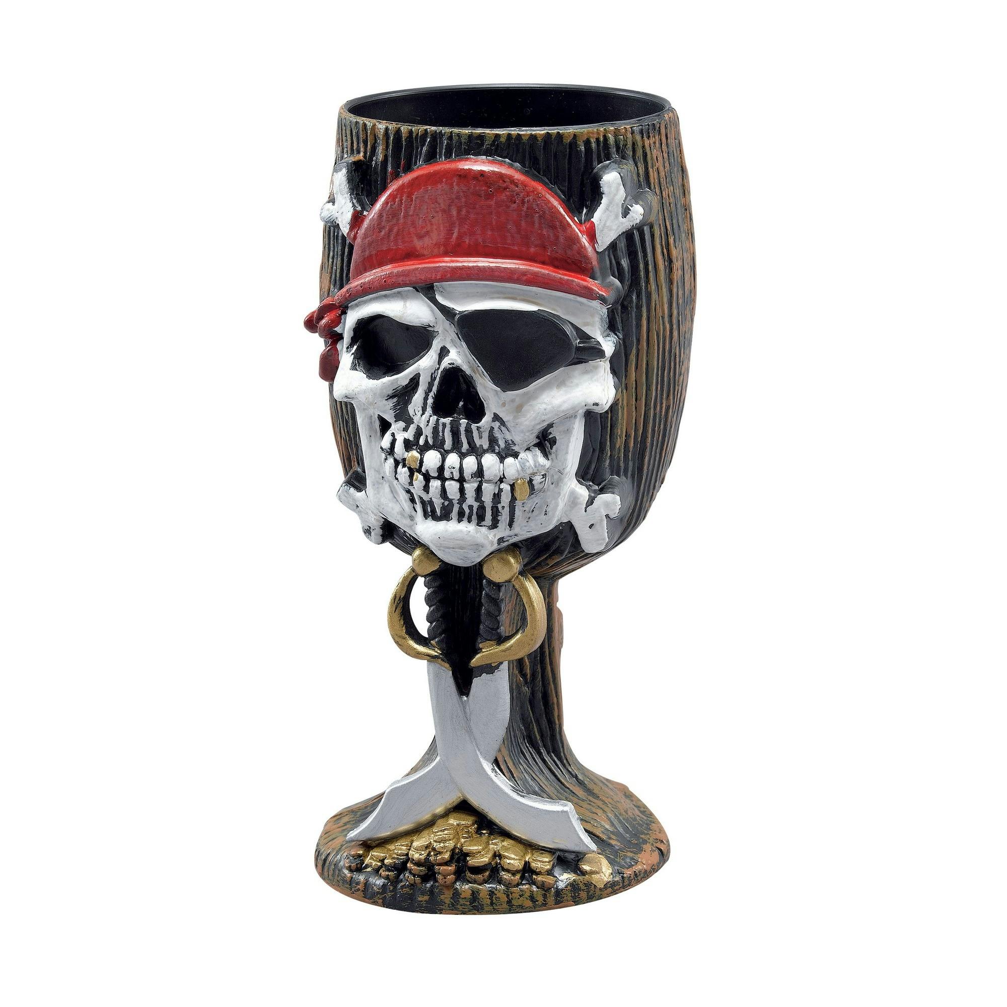 Bristol Novelty Pirate Skull And Cutlasses Goblet - Multicoloured - One Size - Multicoloured