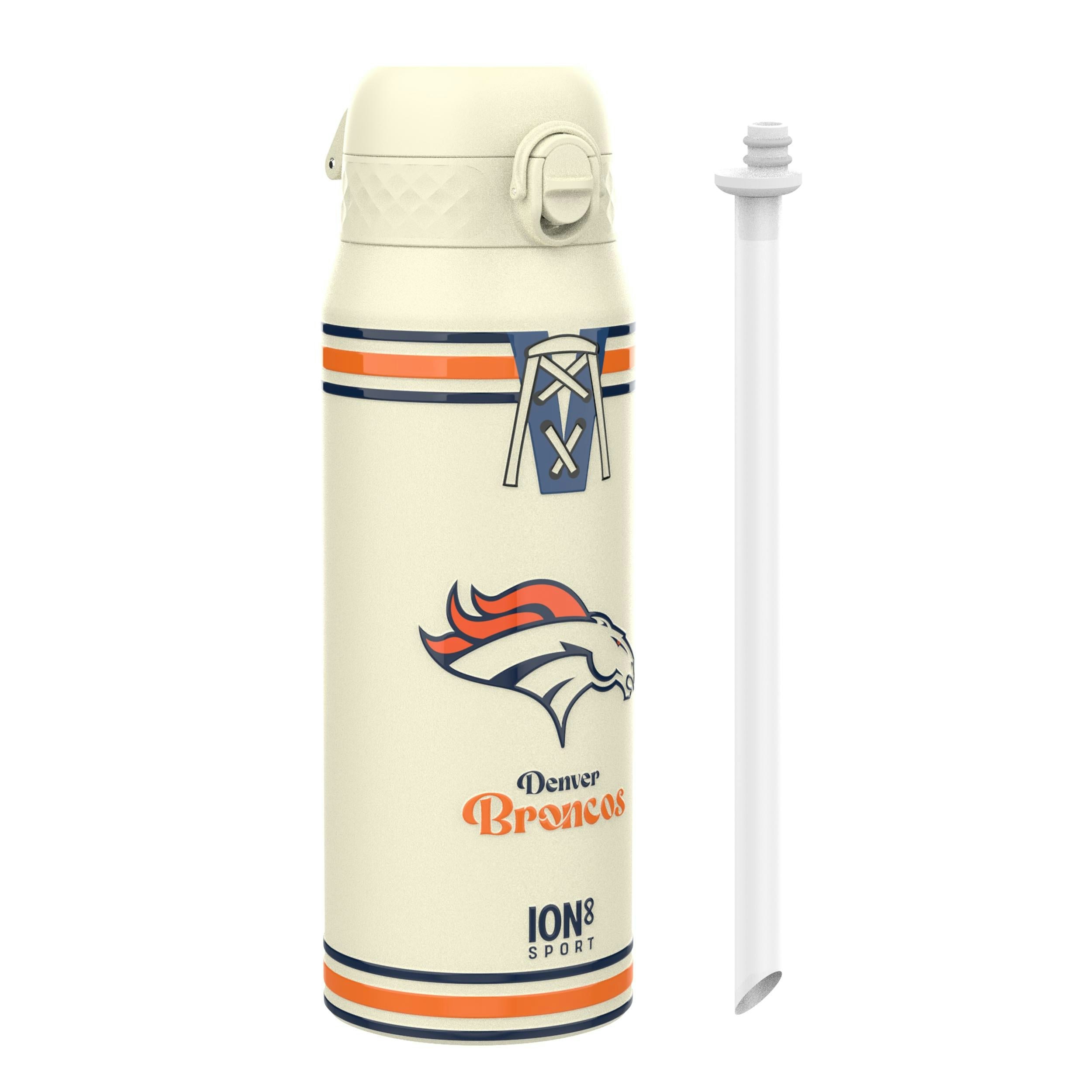 Rackhams Nfl X Ion8 Insulated Steel Water Bottle, Nfl Broncos, 750Ml (24Oz)