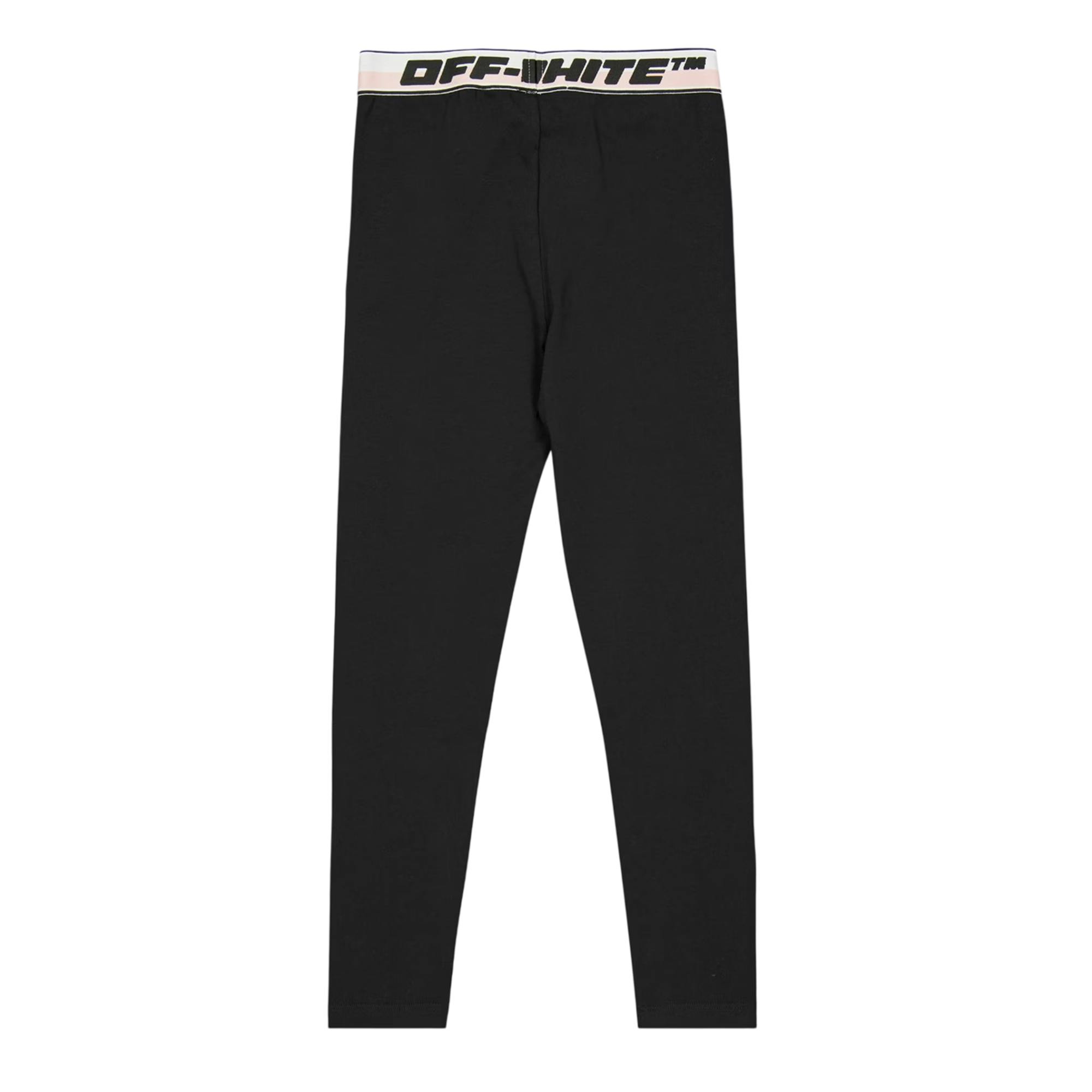 Off-White White/Black Off- Off Childrens/Kids Logo Leggings - 8 Years - 95% Cotton/5% Elastane