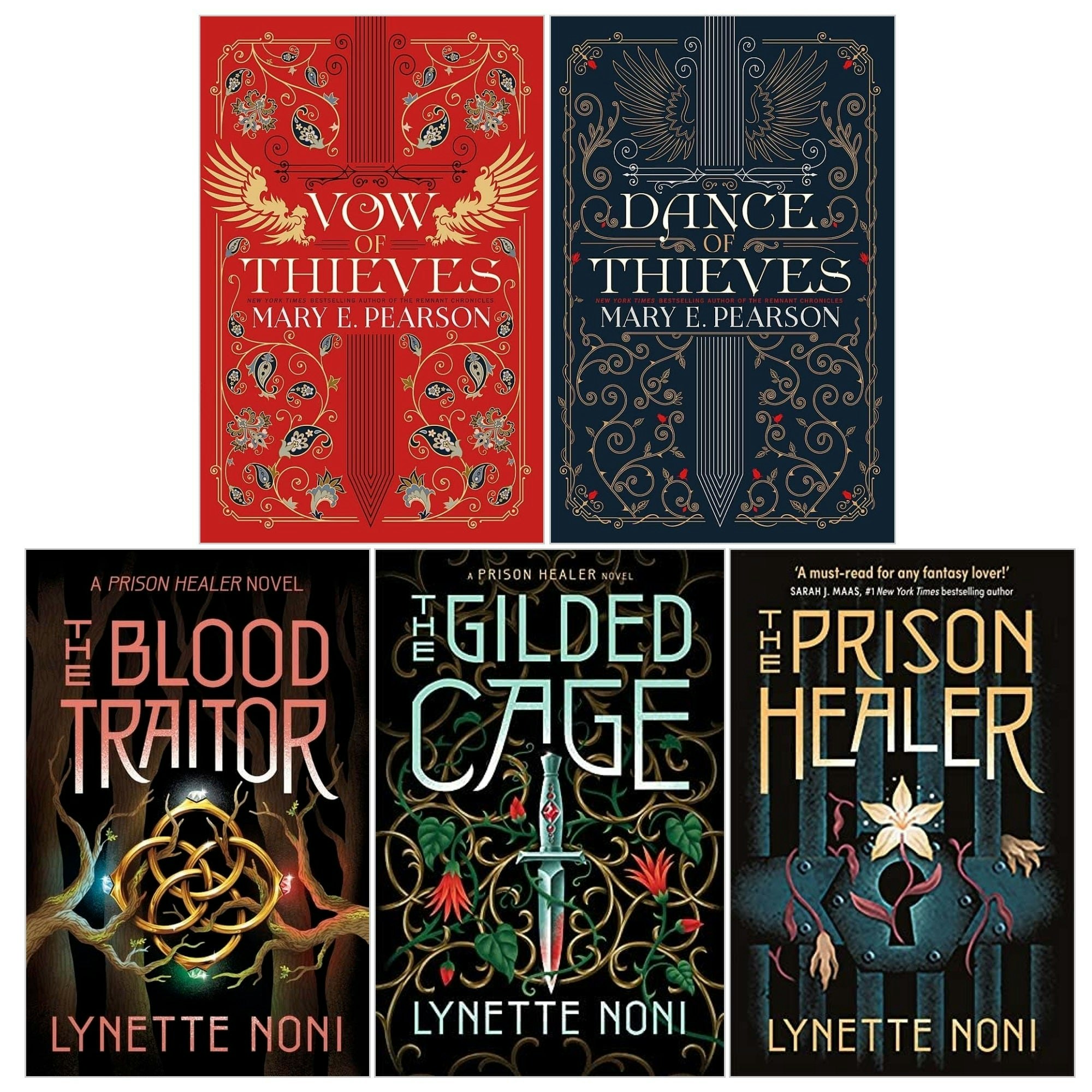 Various Publishers The Prison Healer Series By Lynette Noni And Dance Of Thieves Series By Mary E. Pearson 5 Books Collection Set