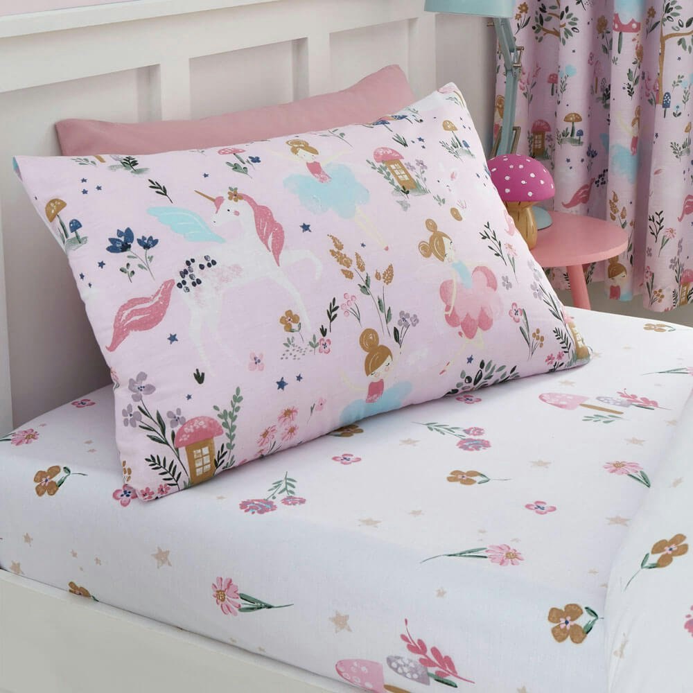 Rackhams Pink Enchanted Forest Pillowcases (Pair) - Standard