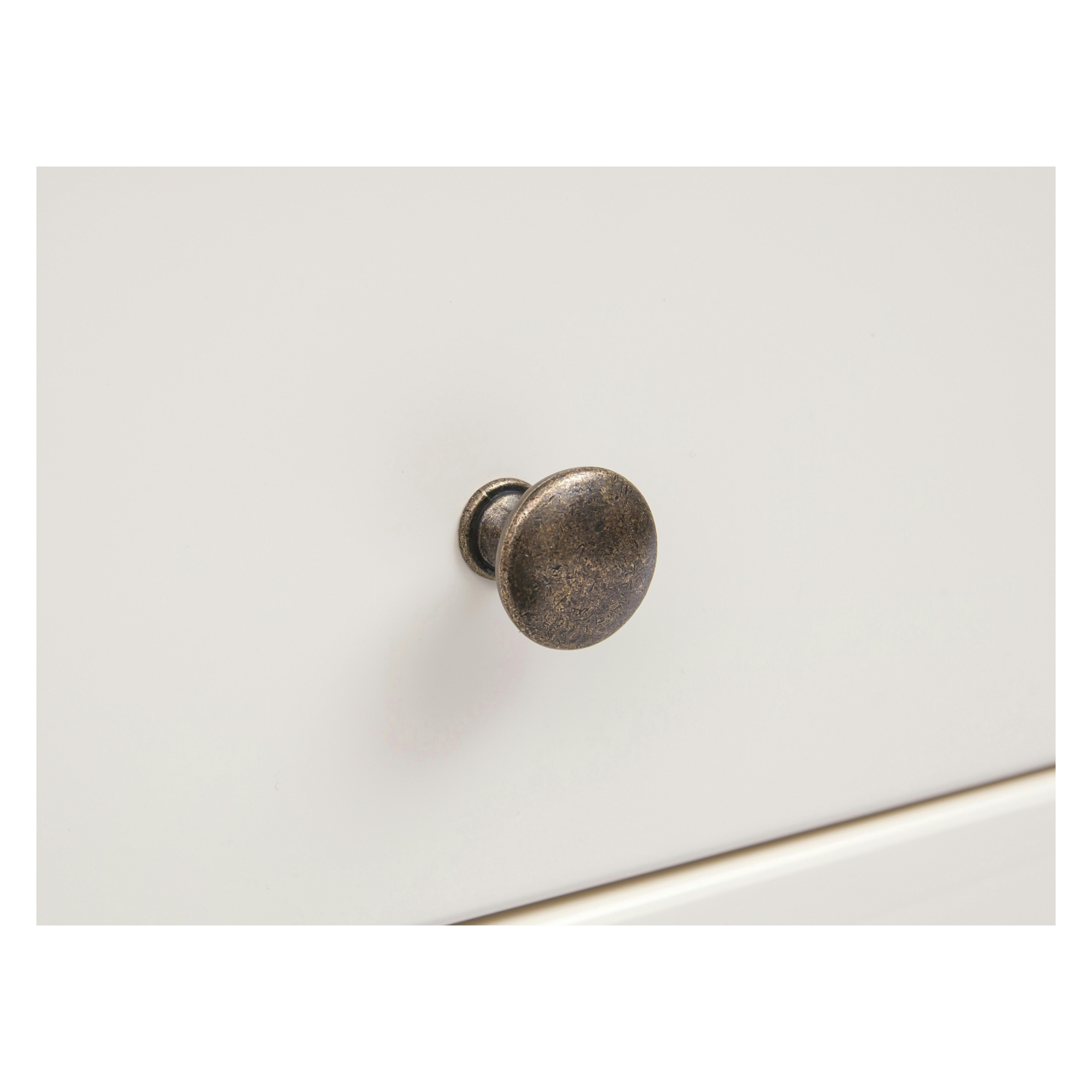 Rackhams White Trevi Off 2 Drawer 2 Door Sideboard Brass Knob