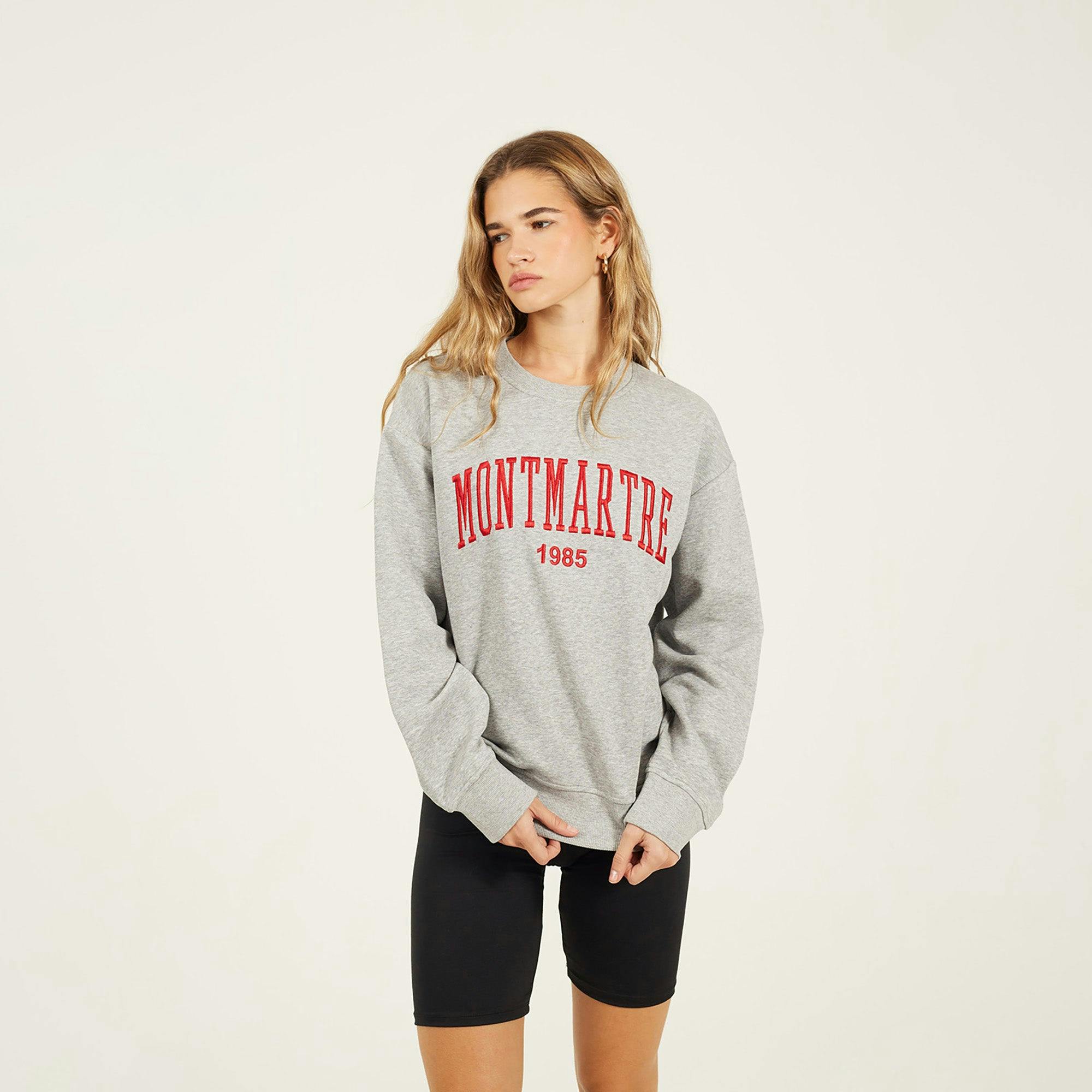 Brave Soul Grey Crew Neck Embroidered Sweatshirt - Xs