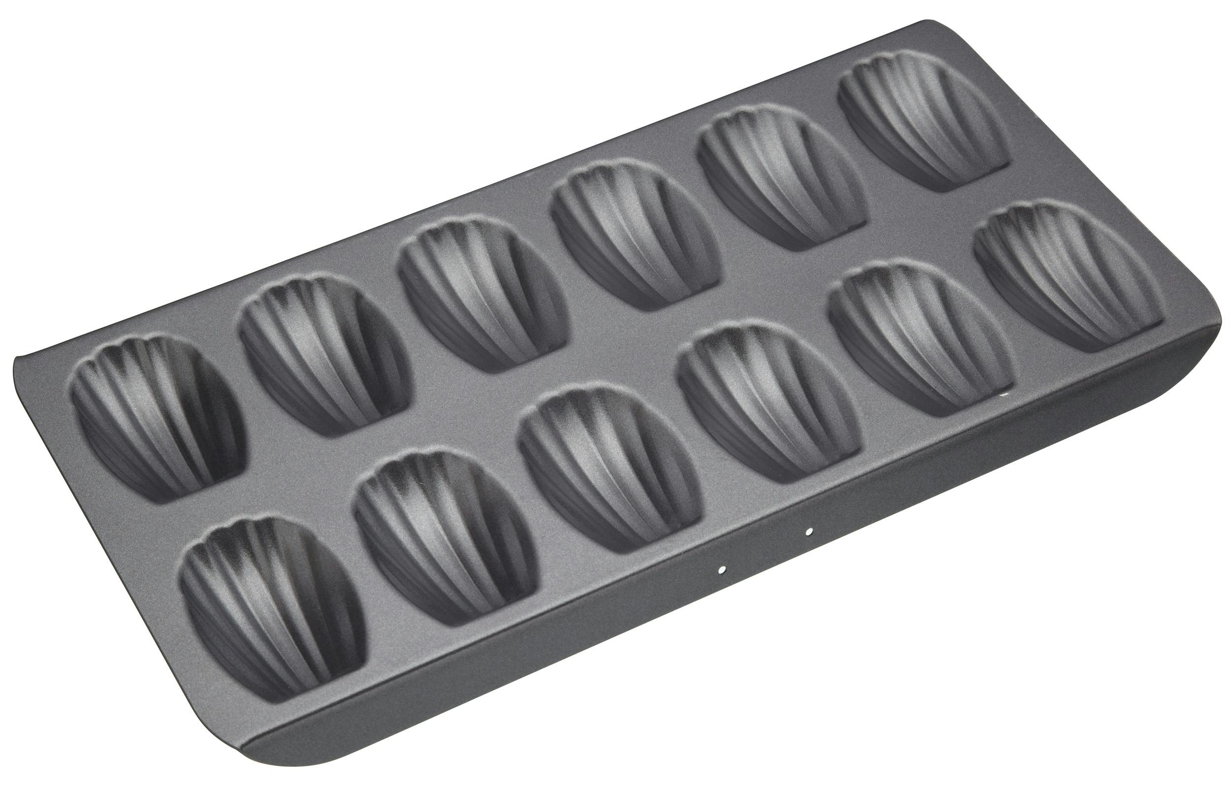 Rackhams Black Non-Stick 12 Hole Madeleine Pan - Steel - Baking Tray