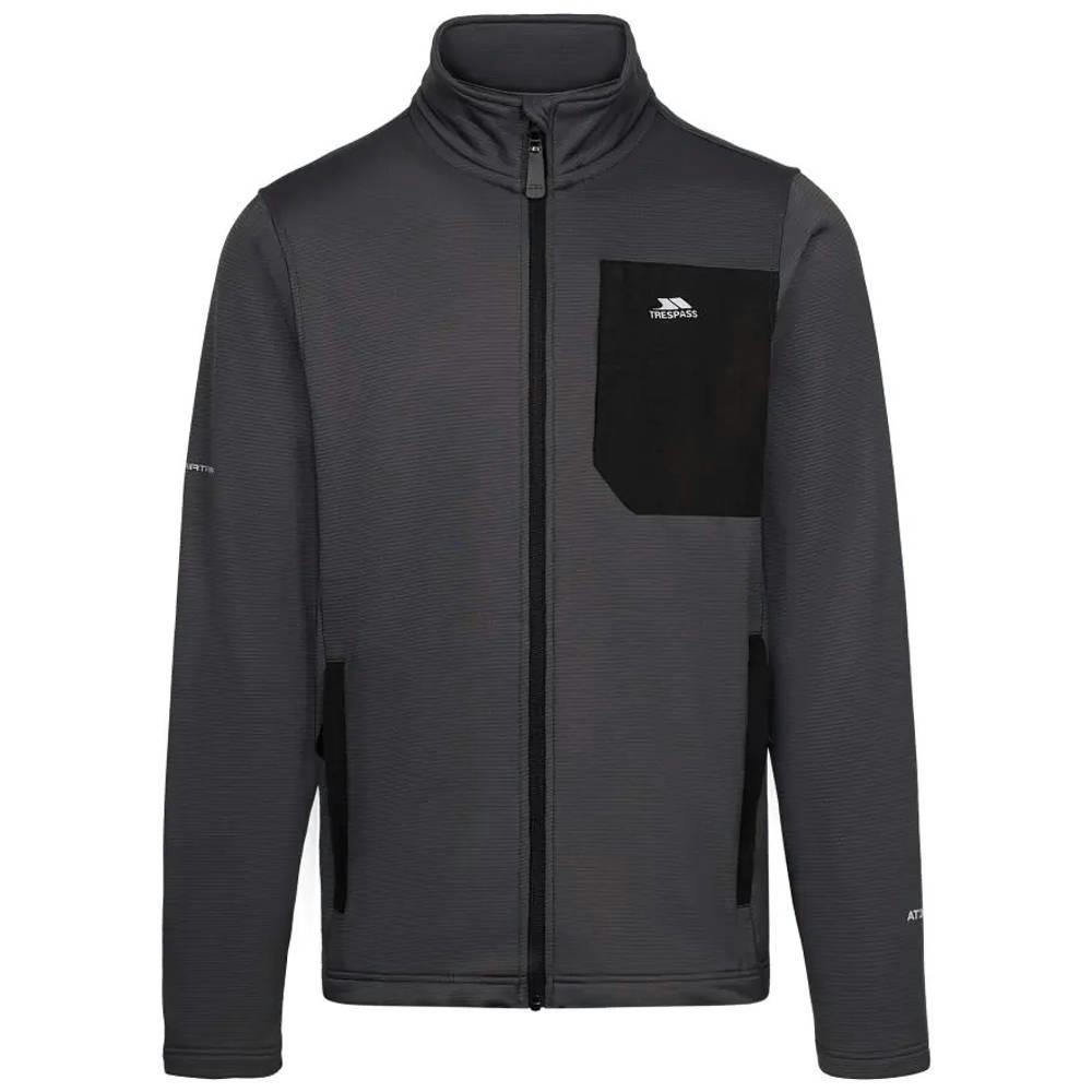 Trespass Men's Grey Arranfore At200 Fleece Jacket - Storm - Xl - Storm - 95% Polyester/5% Elastane