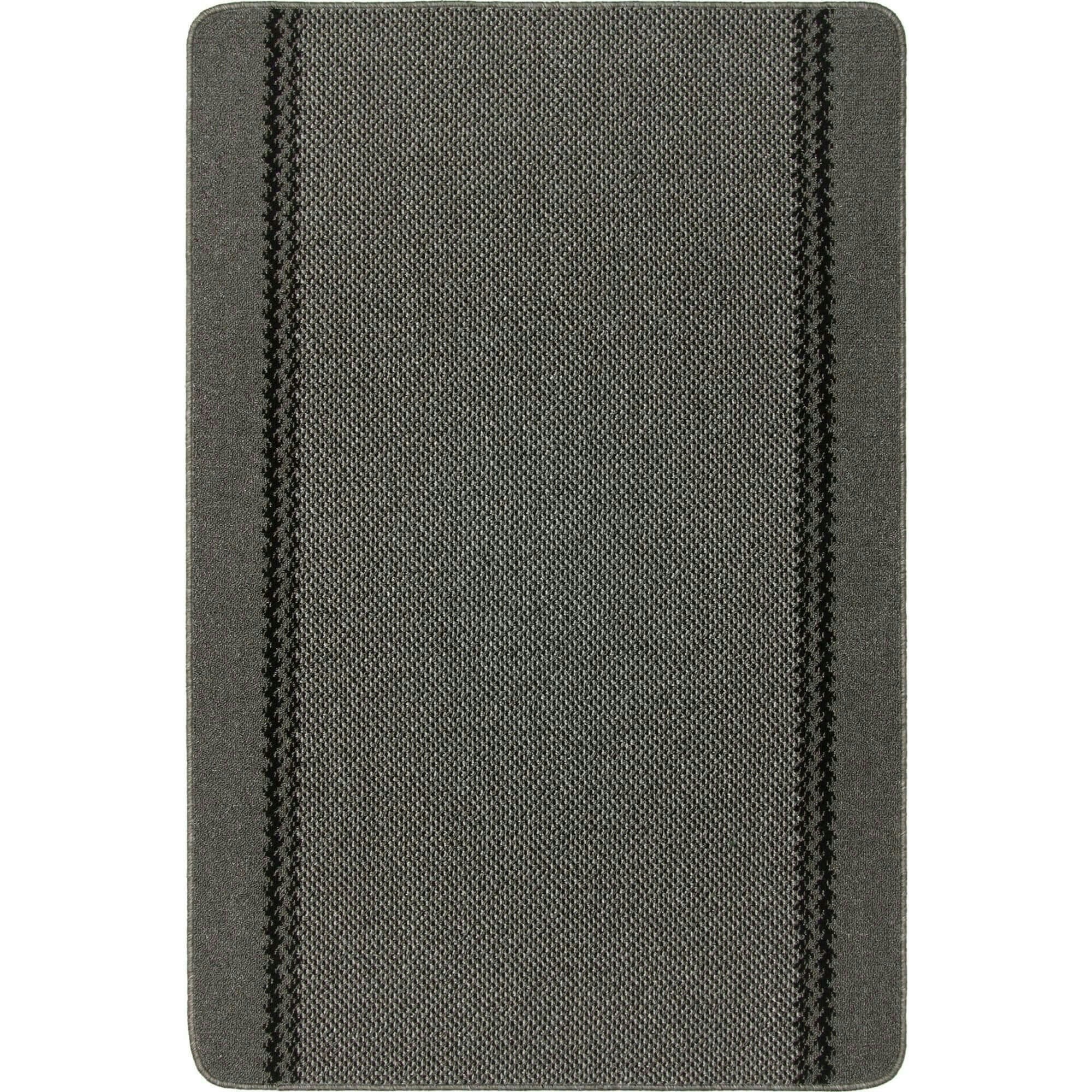 The Rugs Dark/Grey Washable Bordered Rug | 116D - 100X150 Cm