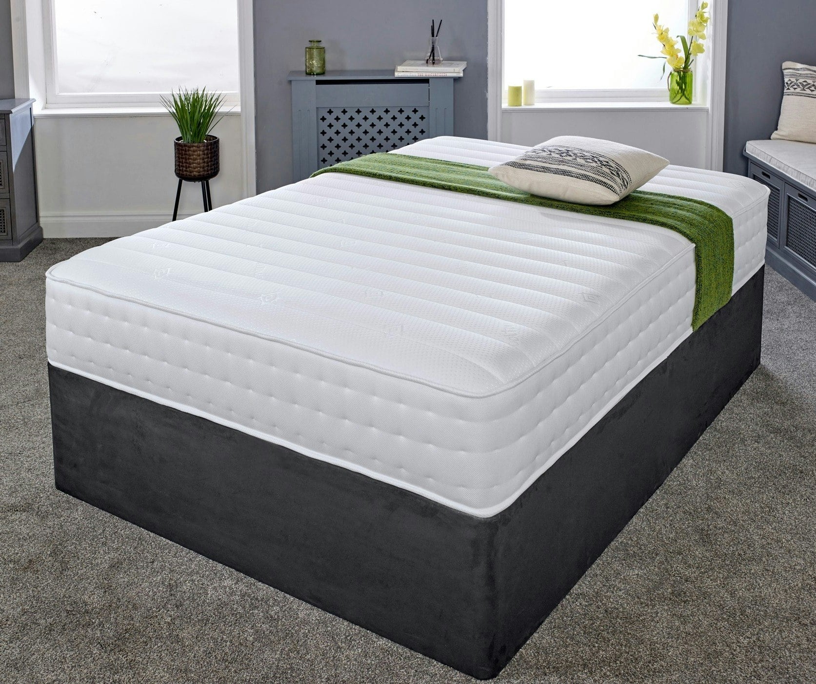 Extreme Comfort White 1000 Pocket Sprung Memory Foam Mattress - Micro Quilted Design - 1 - European Small Single Mattress (80Cm X 200Cm)