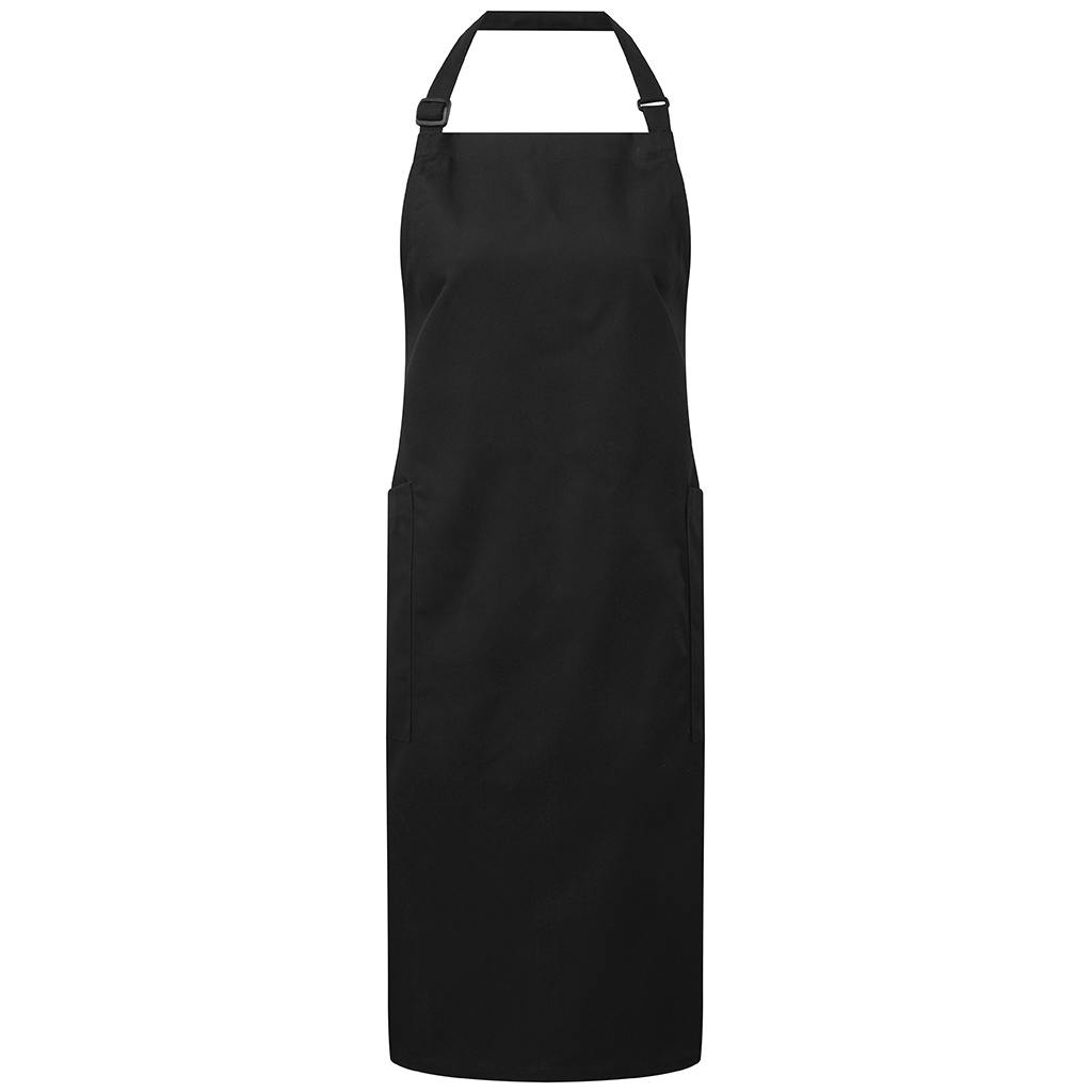 Premier Unisex Black Fairtrade Certified Full Apron In - Image 2