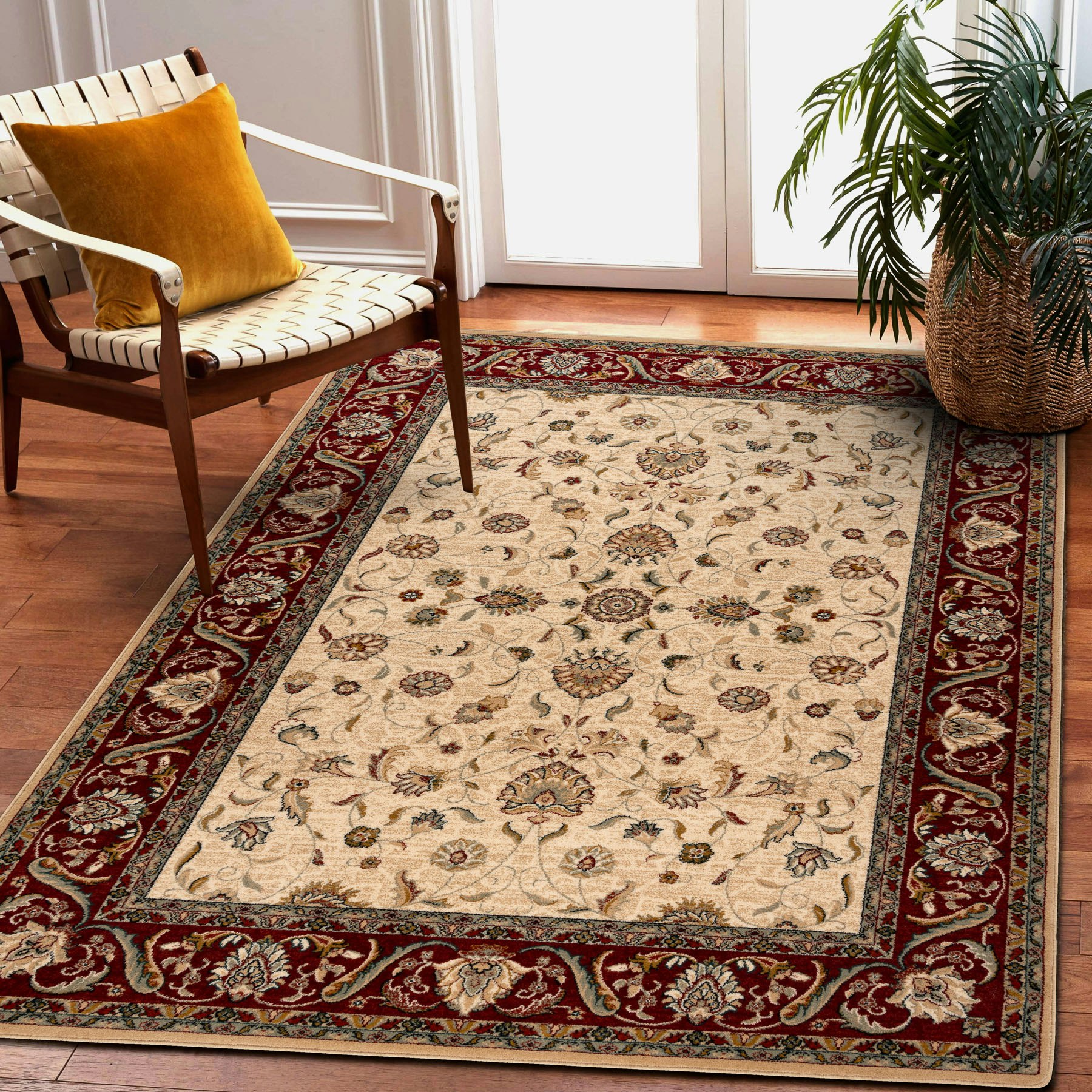 Rackhams Red Wool Omega Rug - Wool - 200Cm X 300Cm