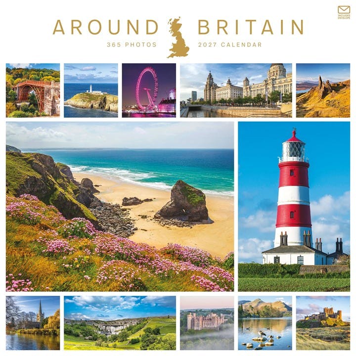 Rackhams Around Britain 365 Photos Calendar 2027, Wall Calendars, Month To View, Travel, Gift