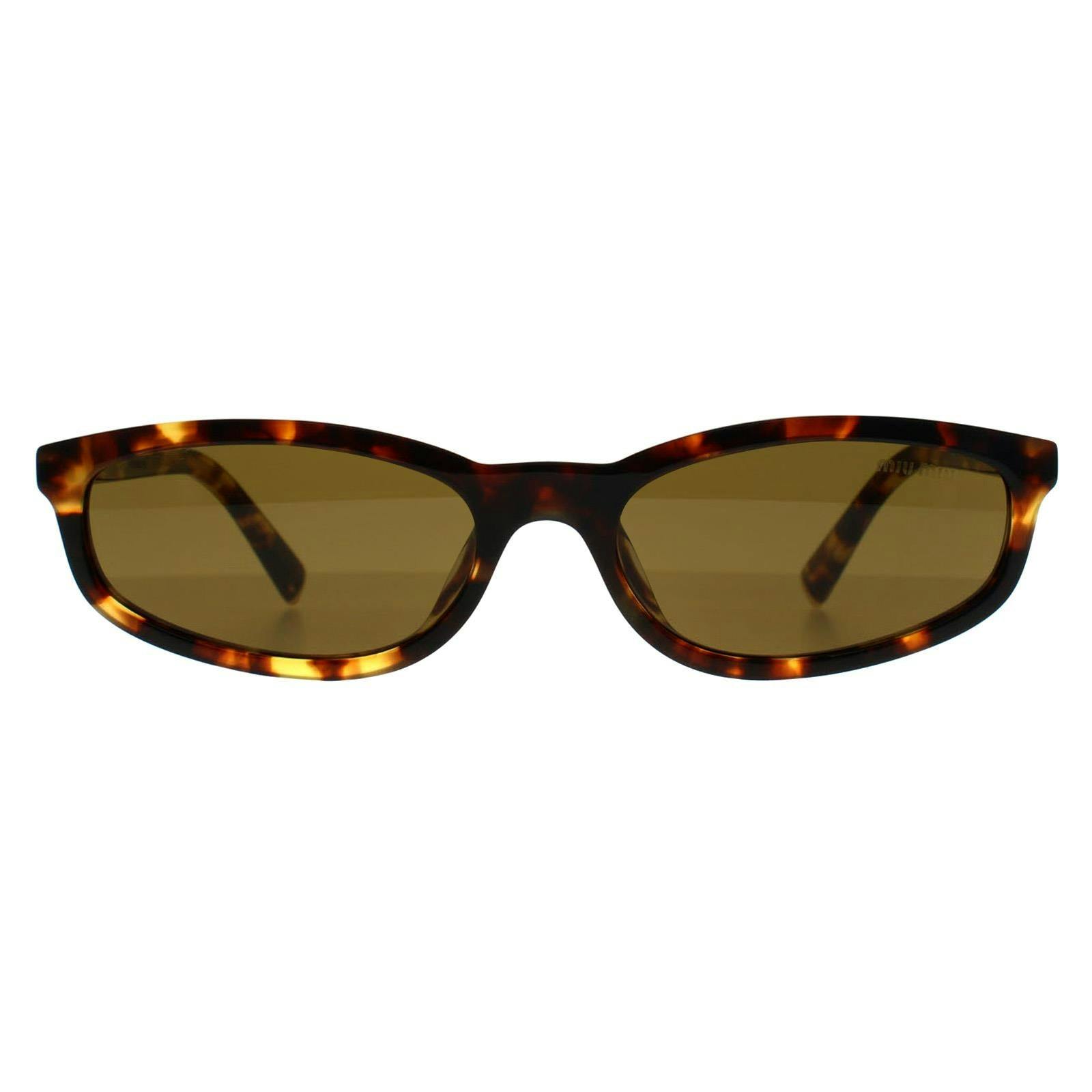 Miu Miu MU A06S Irregular Sunglasses Havana Brown - Image 10