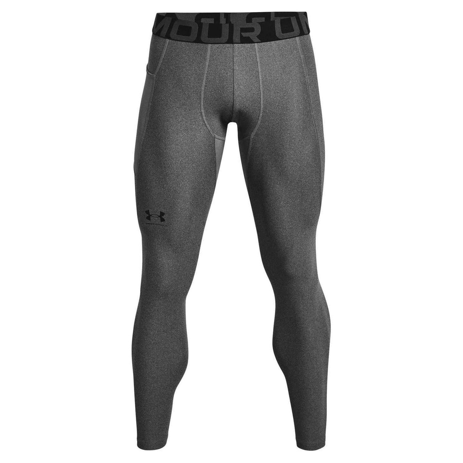 Under Armour Men's Heatgear Leggings - Carbon Heather - Xxl R - Carbon Heather - 79% Polyester/21% Elastane