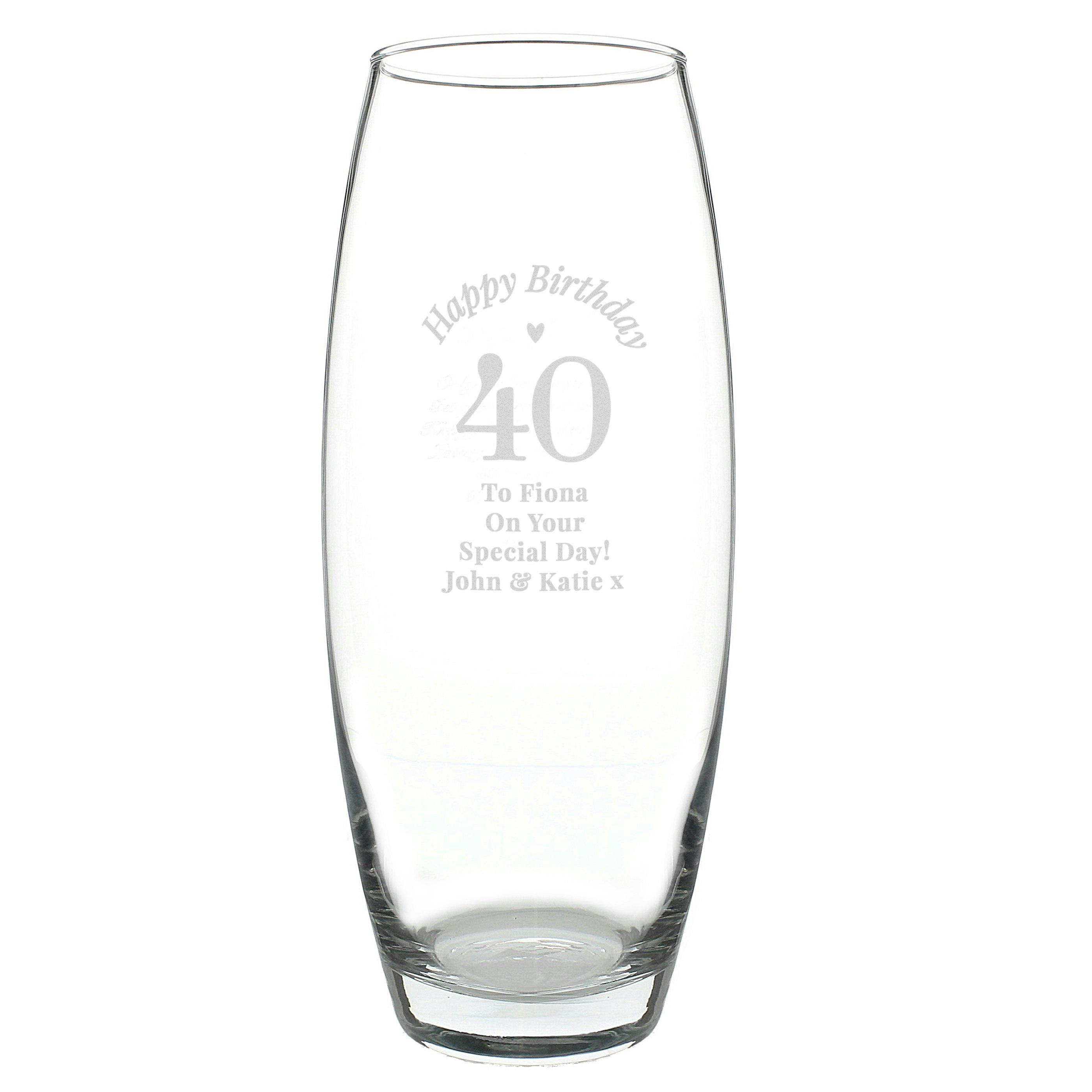 Rackhams Personalised Happy Birthday Bullet Vase