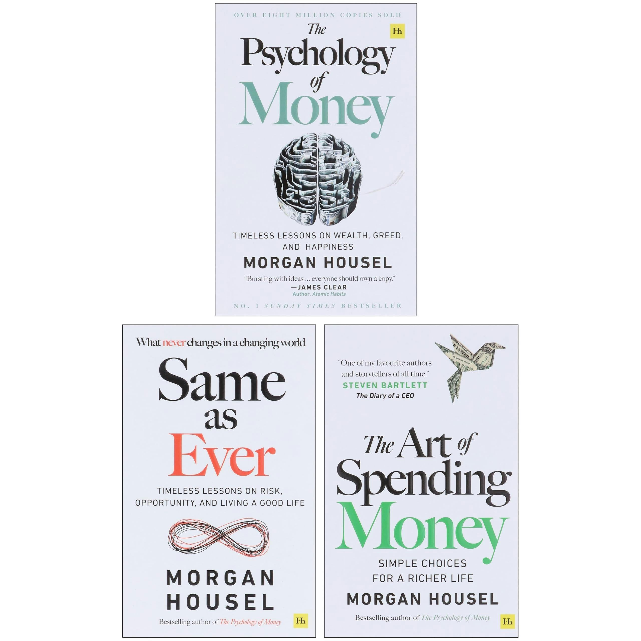 Various Publishers The Psychology Of Money, The Art Of Spending Money And Same As Ever By Morgan Housel 3 Books Collection Set