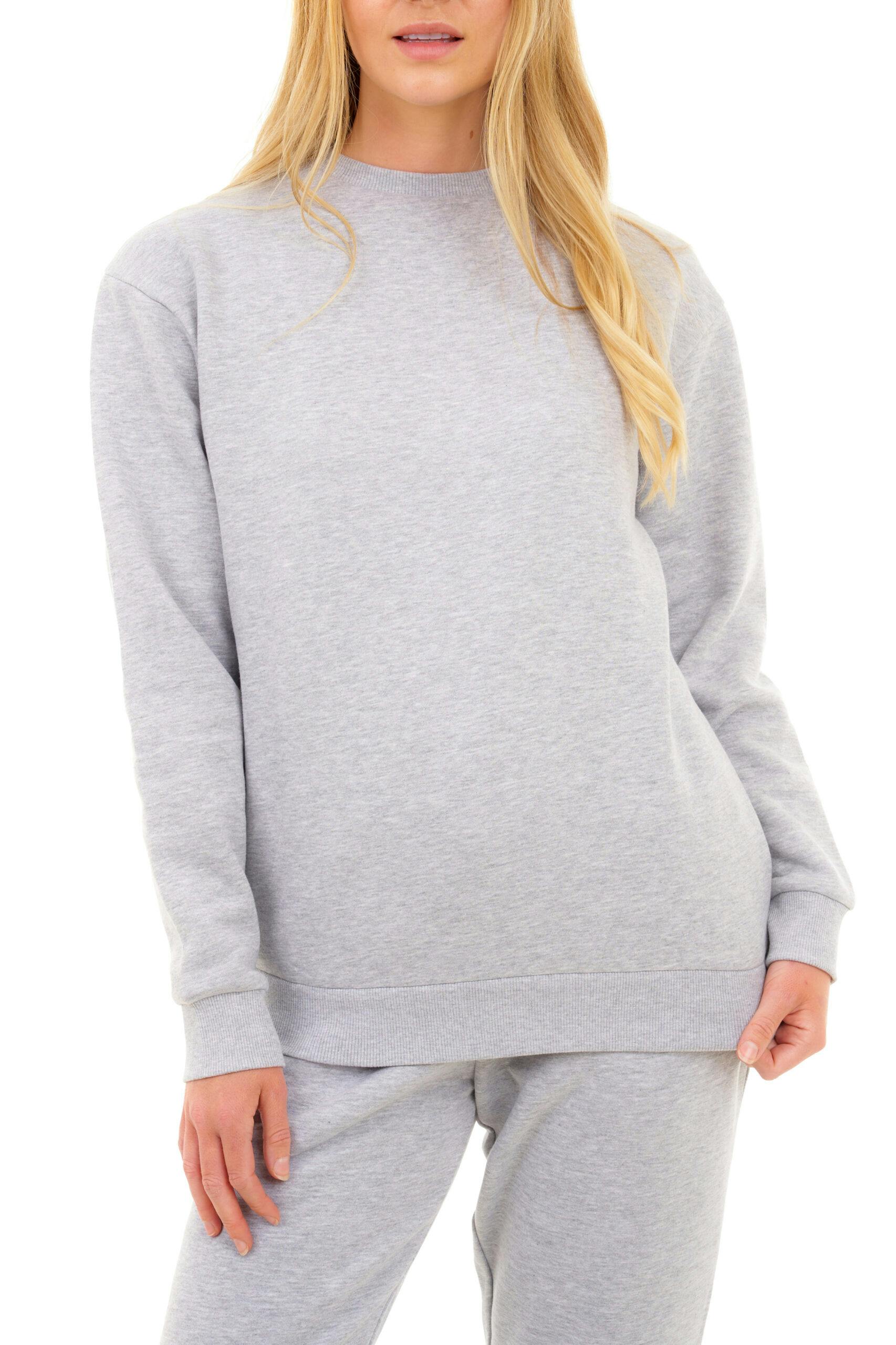 Smart Living Women's Grey Crew Neck Sweatshirt - Ultra-Soft Casual Pullover For Everyday Comfort - S