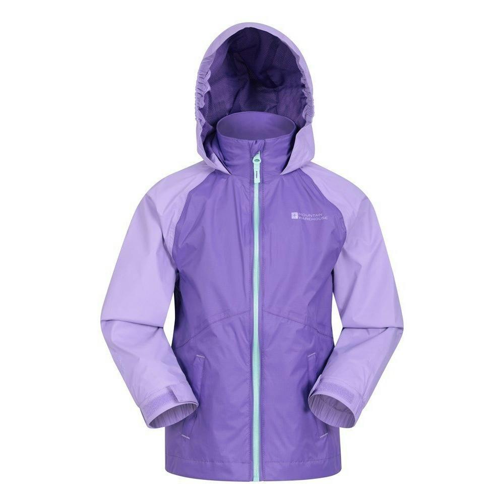 Mountain Warehouse Lilac Childrens/Kids Torrent Ii Waterproof Jacket - 13 Years - 100% Nylon