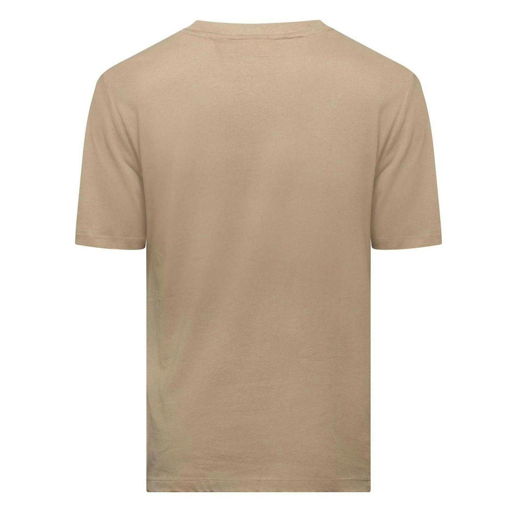 Hugo Men's Beige Chest Logo Regular T-Shirt - Xs - 100% Cotton