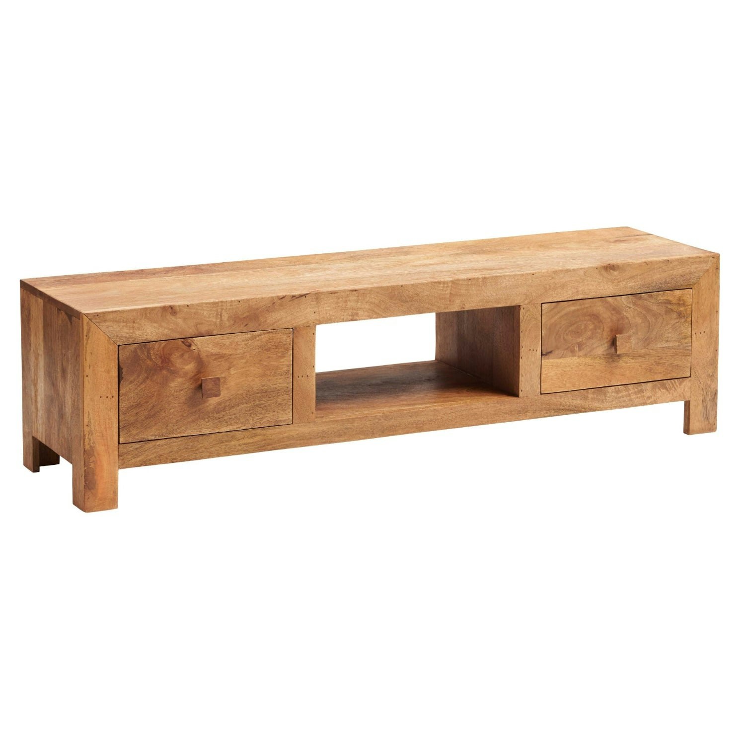 Rackhams Light Logan Mango Plasma Media Unit - 145 Cm - 40 Cm - Wood