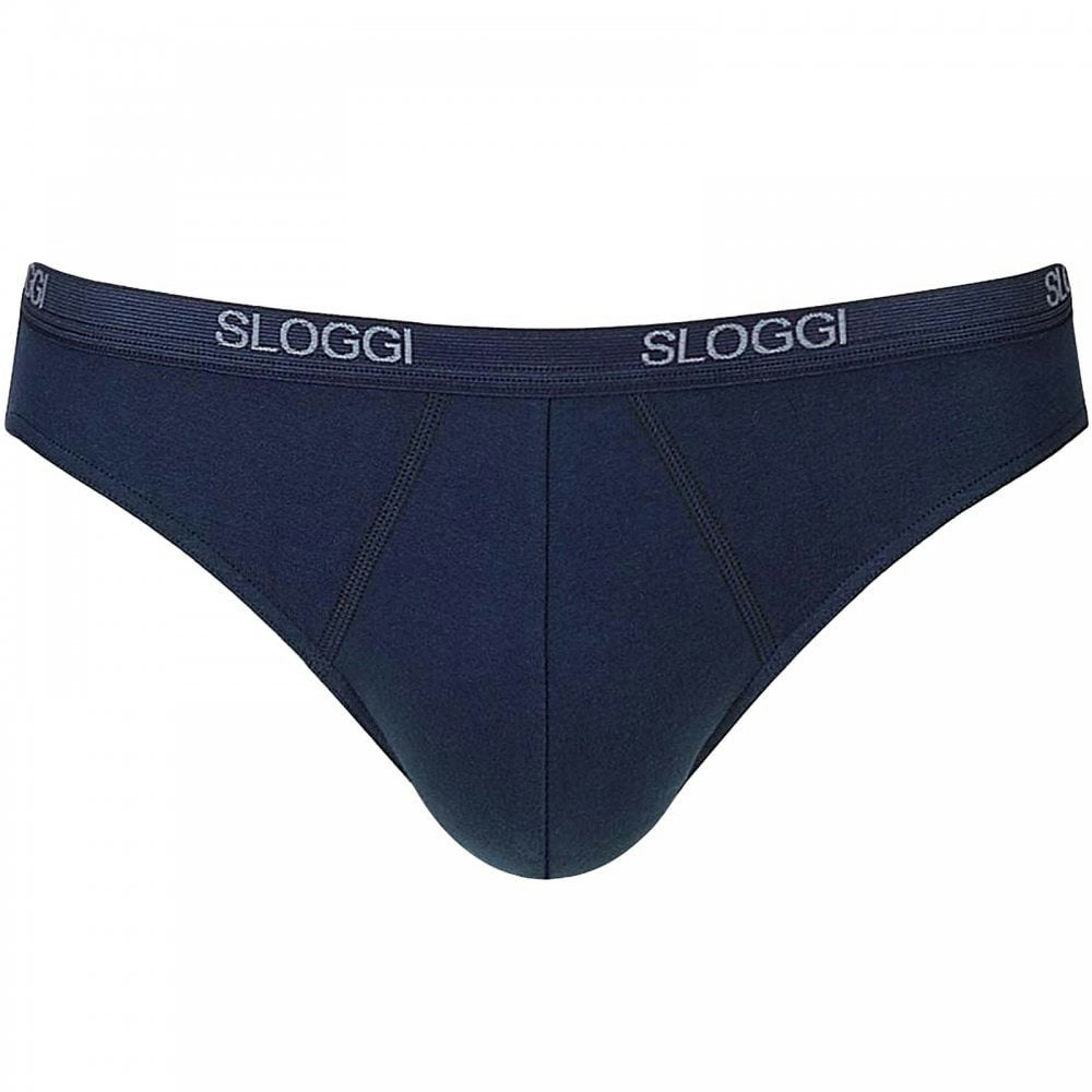 Sloggi Men's Blue Basic Mini Brief, Night - M