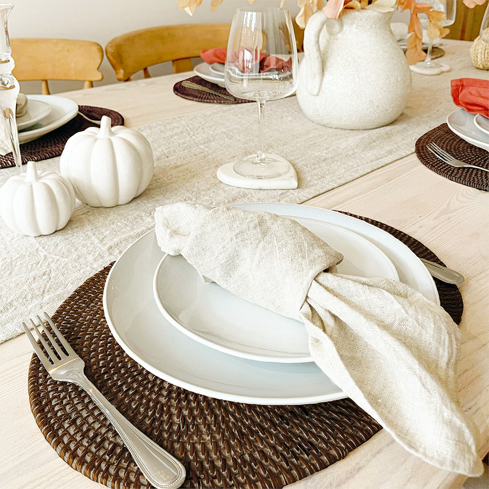 Rackhams Dark/Brown Oval Rattan Dinning Placemats