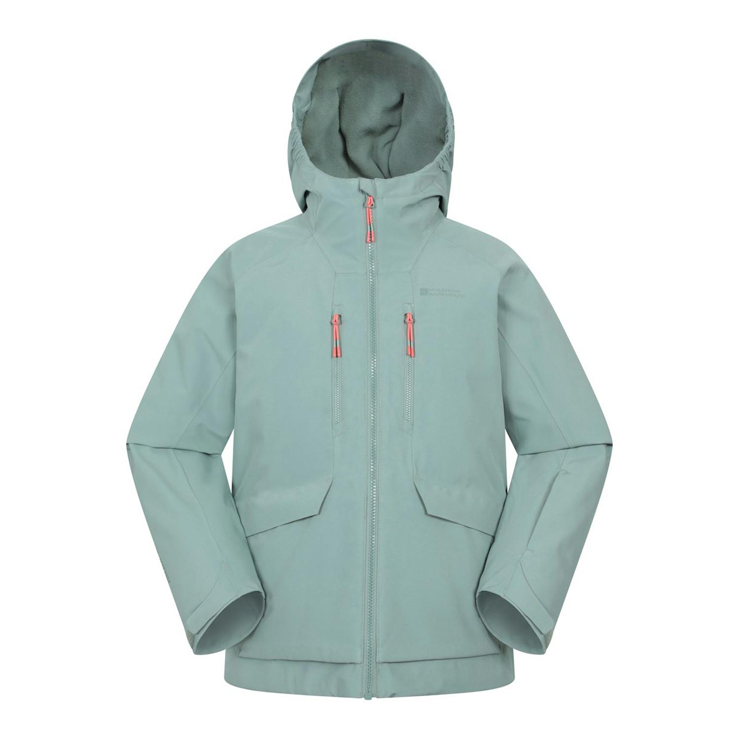 Mountain Warehouse Green Kids Blizzard Extreme Waterproof Ski Jacket - 13 Years - 100% Polyester