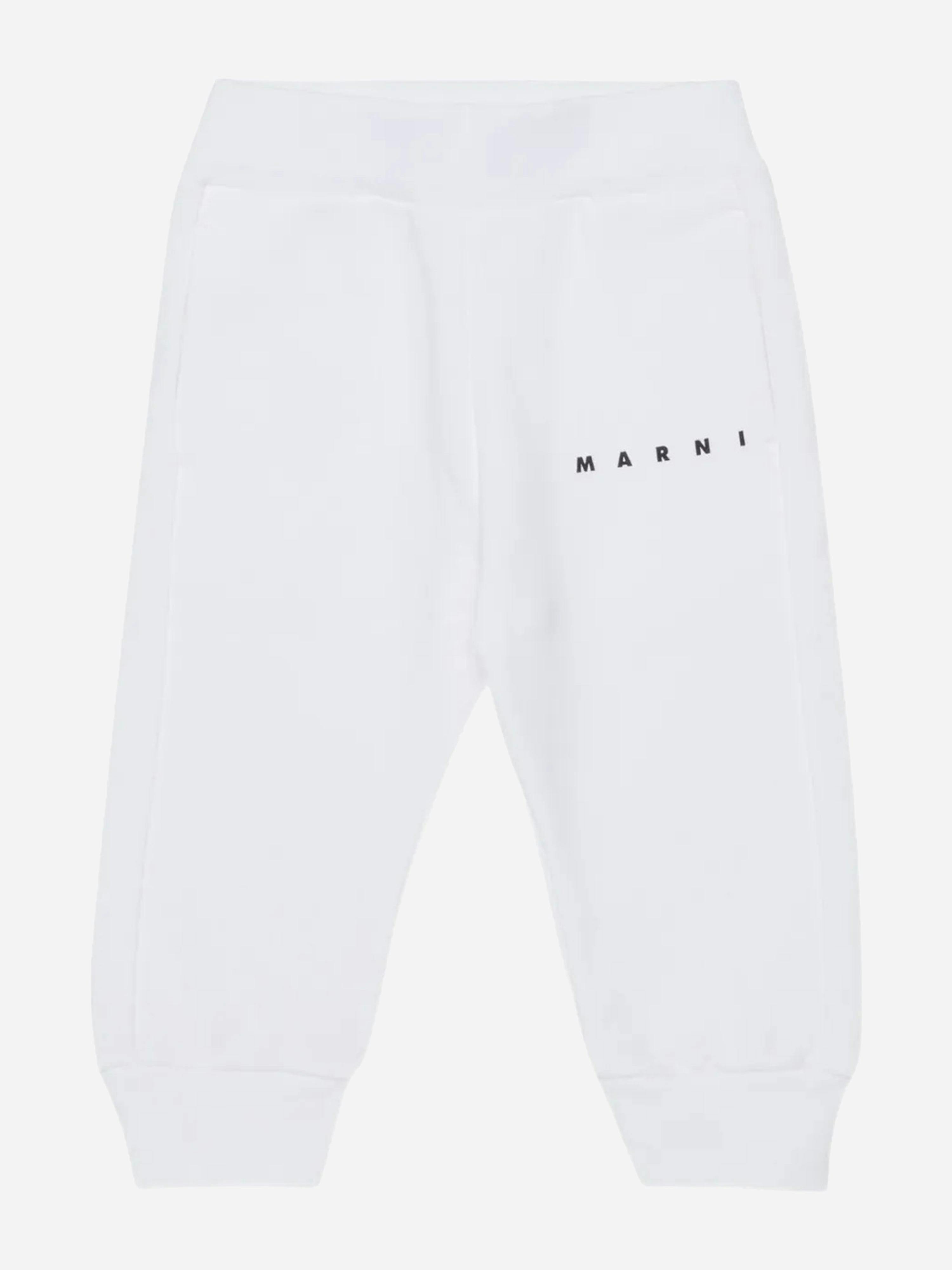 Marni Kids White Marni Baby Logo Joggers In - 24 - 36 Mths