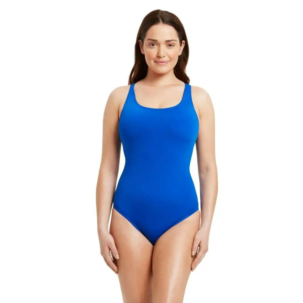 Zoggs Blue/Light/Black Cottesloe Powerback Swimsuit - Royal - Uk Size 8