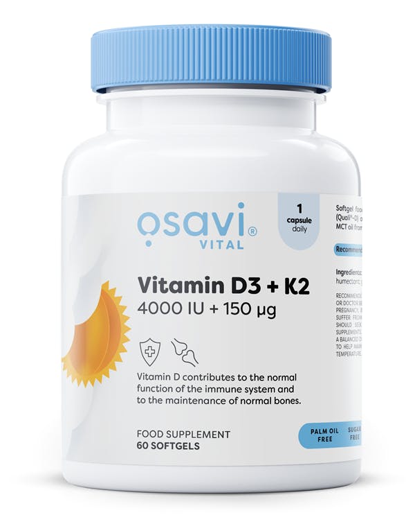 Osavi Vitamin D3 + K2, 4000Iu + 150Mcg Softgels - 60 Softgels - Image 4