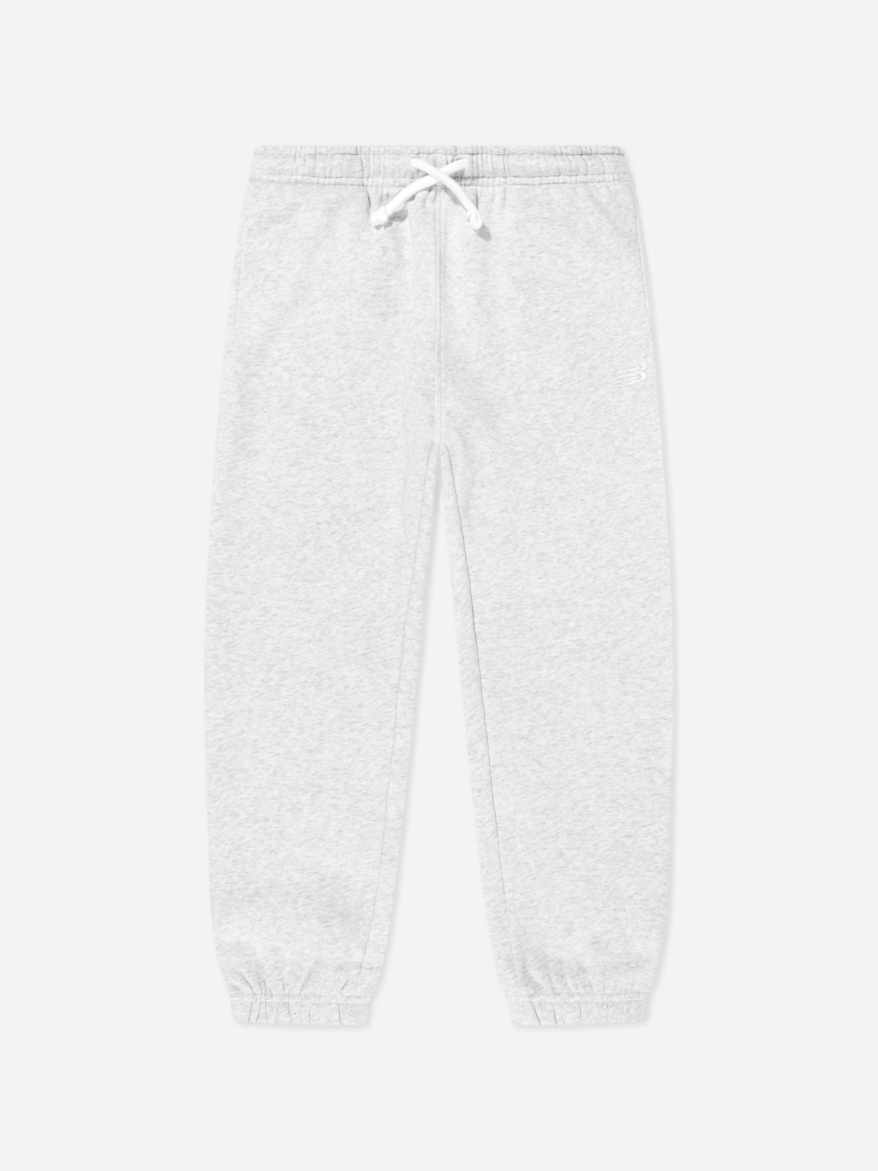 New Balance Boys Grey Brush Back Small Logo Joggers In - 12 - 13 Yrs