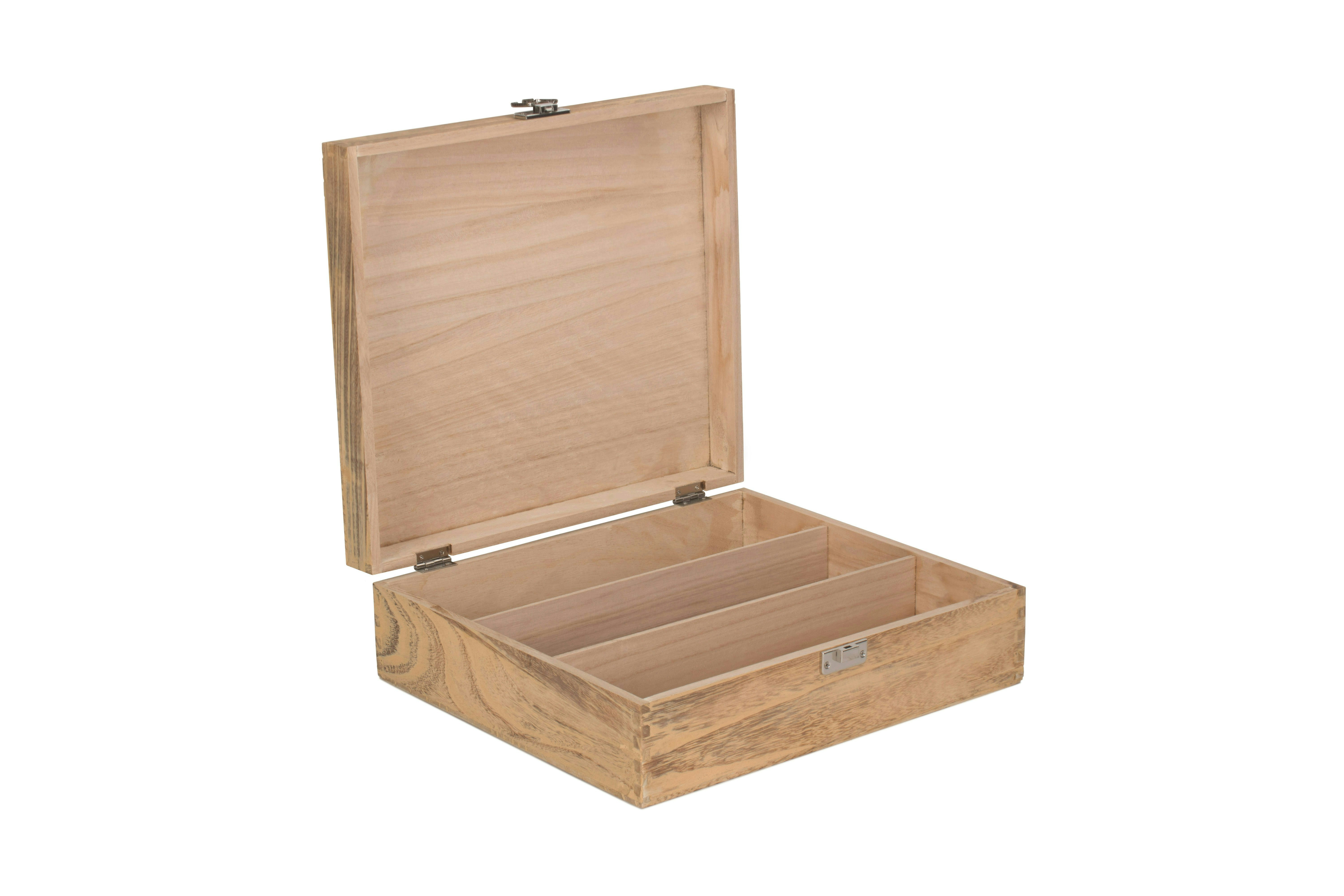 Red Hamper Three Bottle Oak Effect Wooden Display Box - One Size