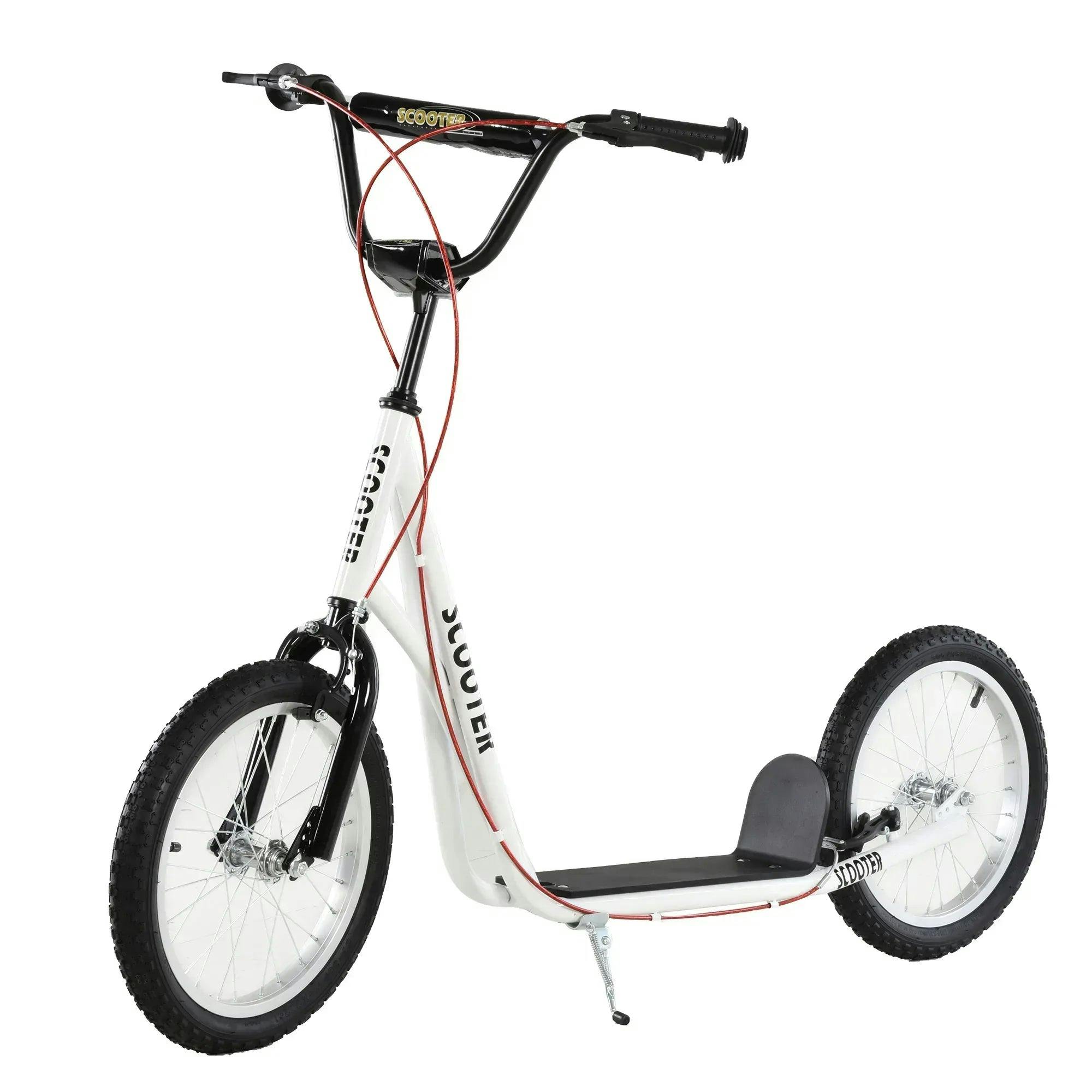 Homcom Unisex White Kids Stunt Scooter Kick Scooter Adjustable Ride On Inch Tyres In Size 16 - Image 6