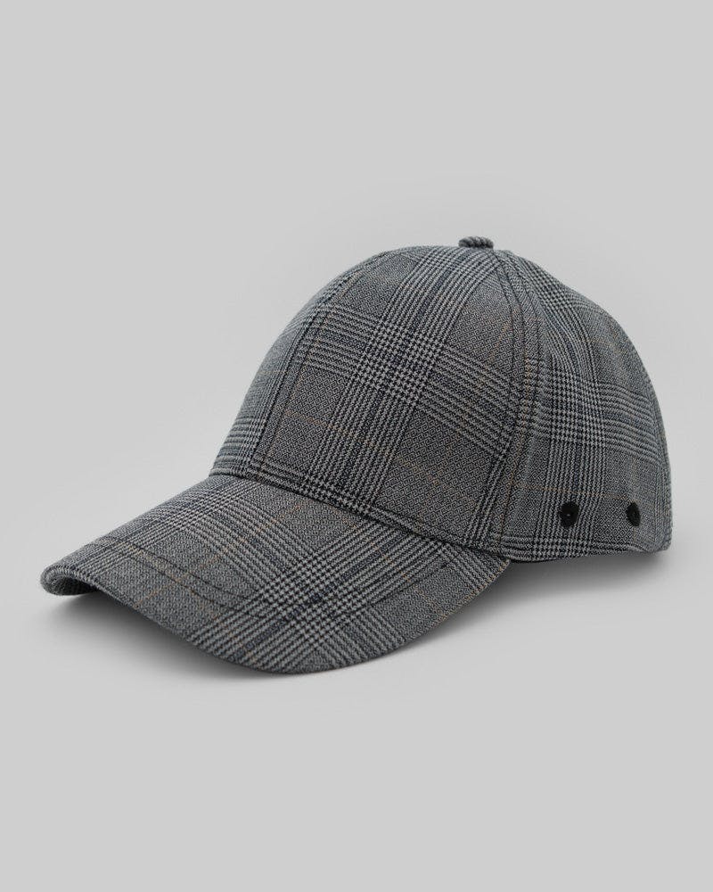 Steel & Jelly Grey Check Baseball Cap - One Size