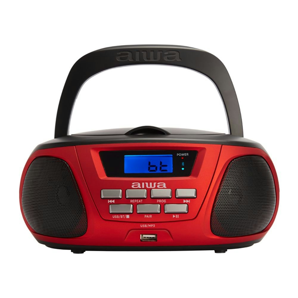 Aiwa Red Bbtu-300 Boombox Portable Cd Radio