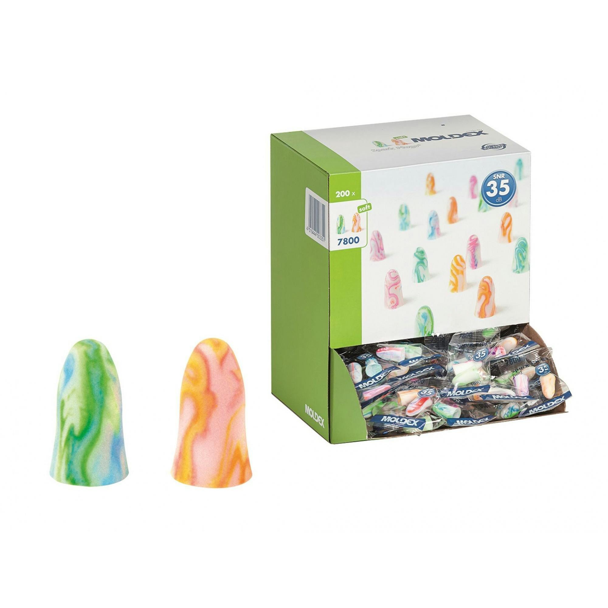 Moldex Spark Plugs Earplugs - Multi Colour - 200 Pairs - Multi Colour