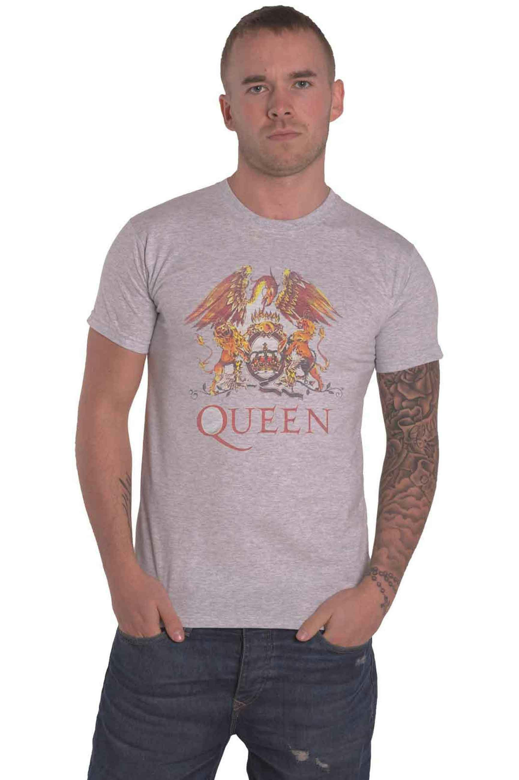 Paradiso Clothing Unisex Grey Queen Classic Crest T Shirt - Xxl