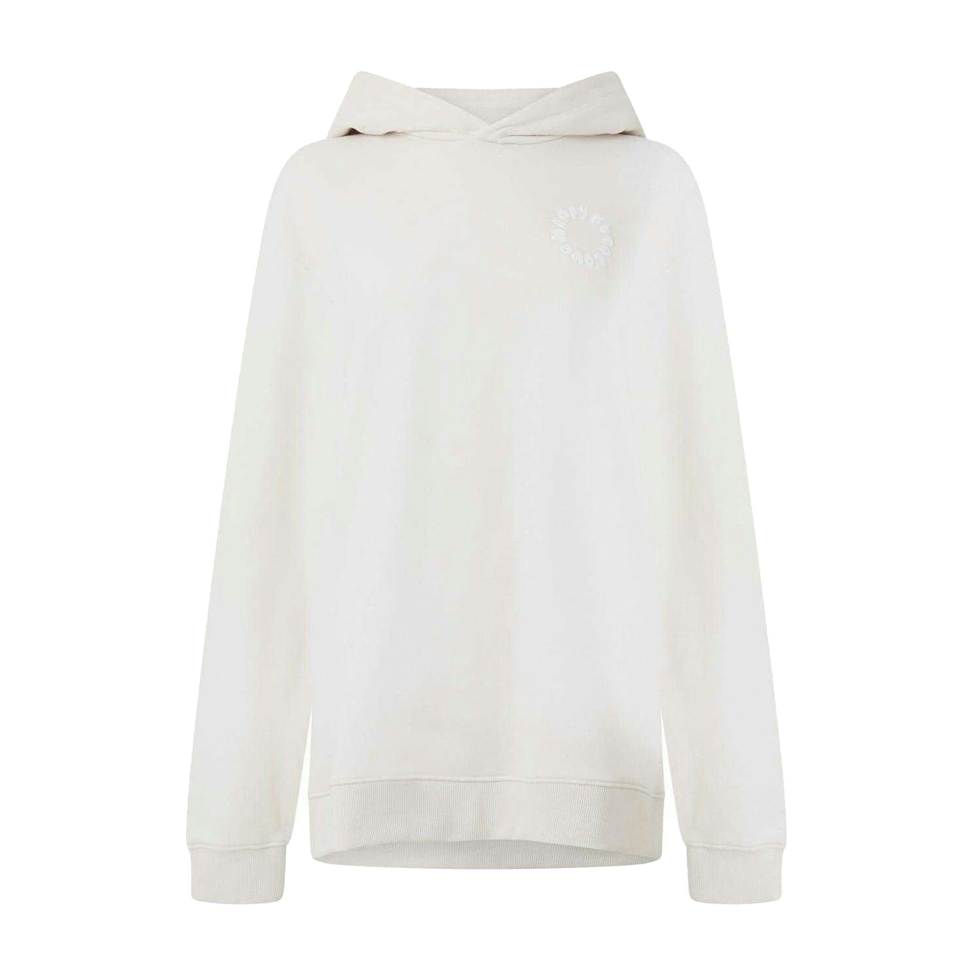 Hugo Women's White / Lettering Relaxed Fit Hoodie - Xs - 100% Mixed