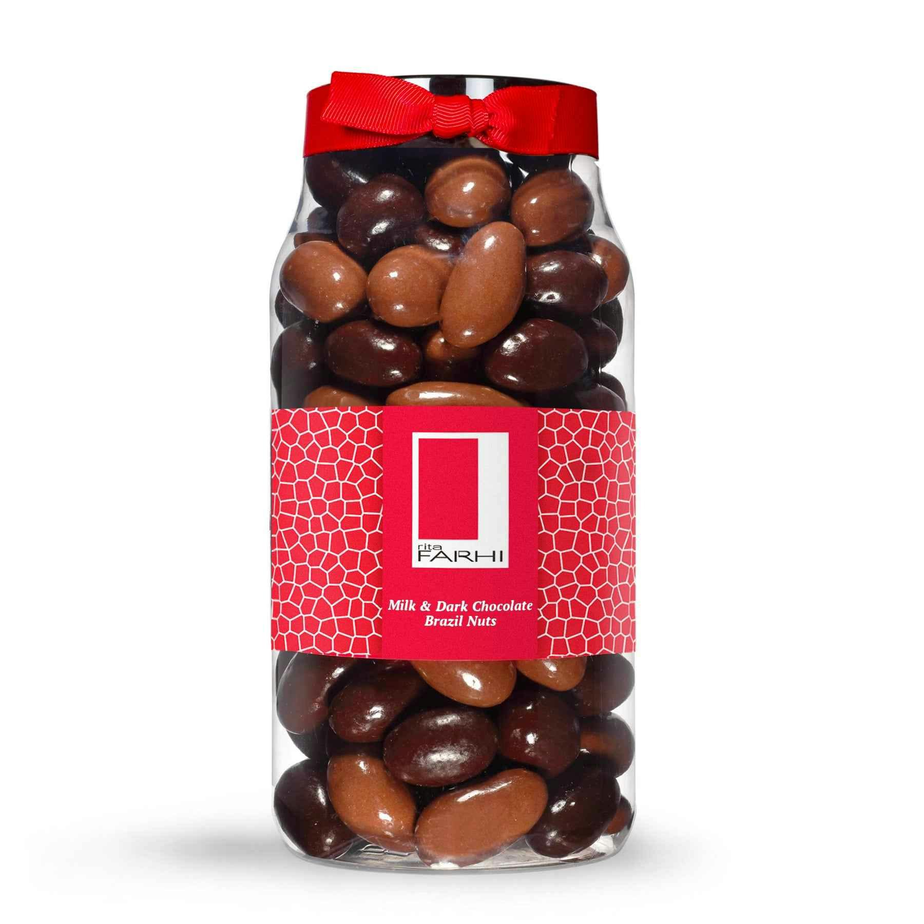 Rita Farhi Dark Assorted Milk And Chocolate Coated Brazil Nuts, Palm Oil Free, 740G