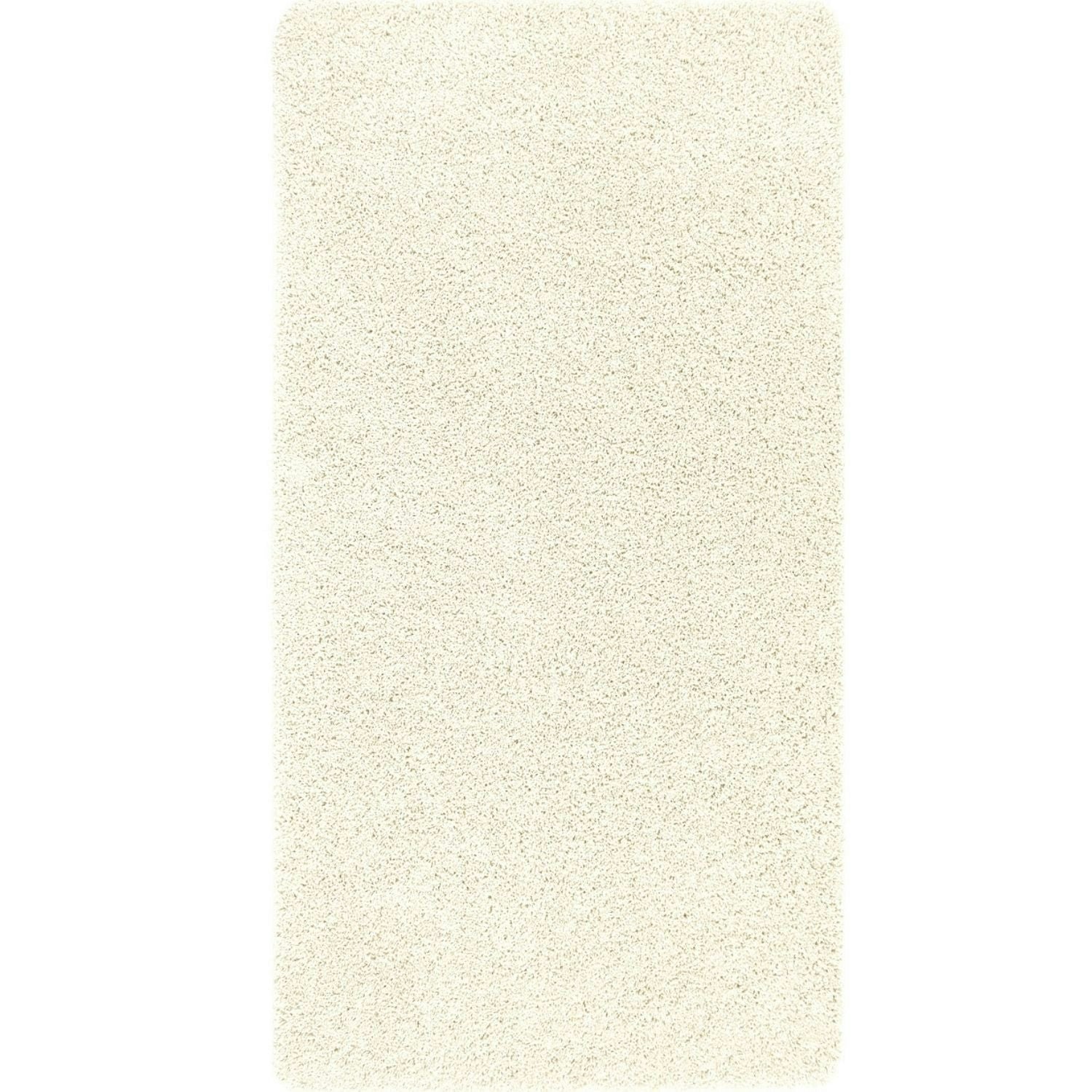 Solid Colour Shaggy Area Rug Ivory - Image 2