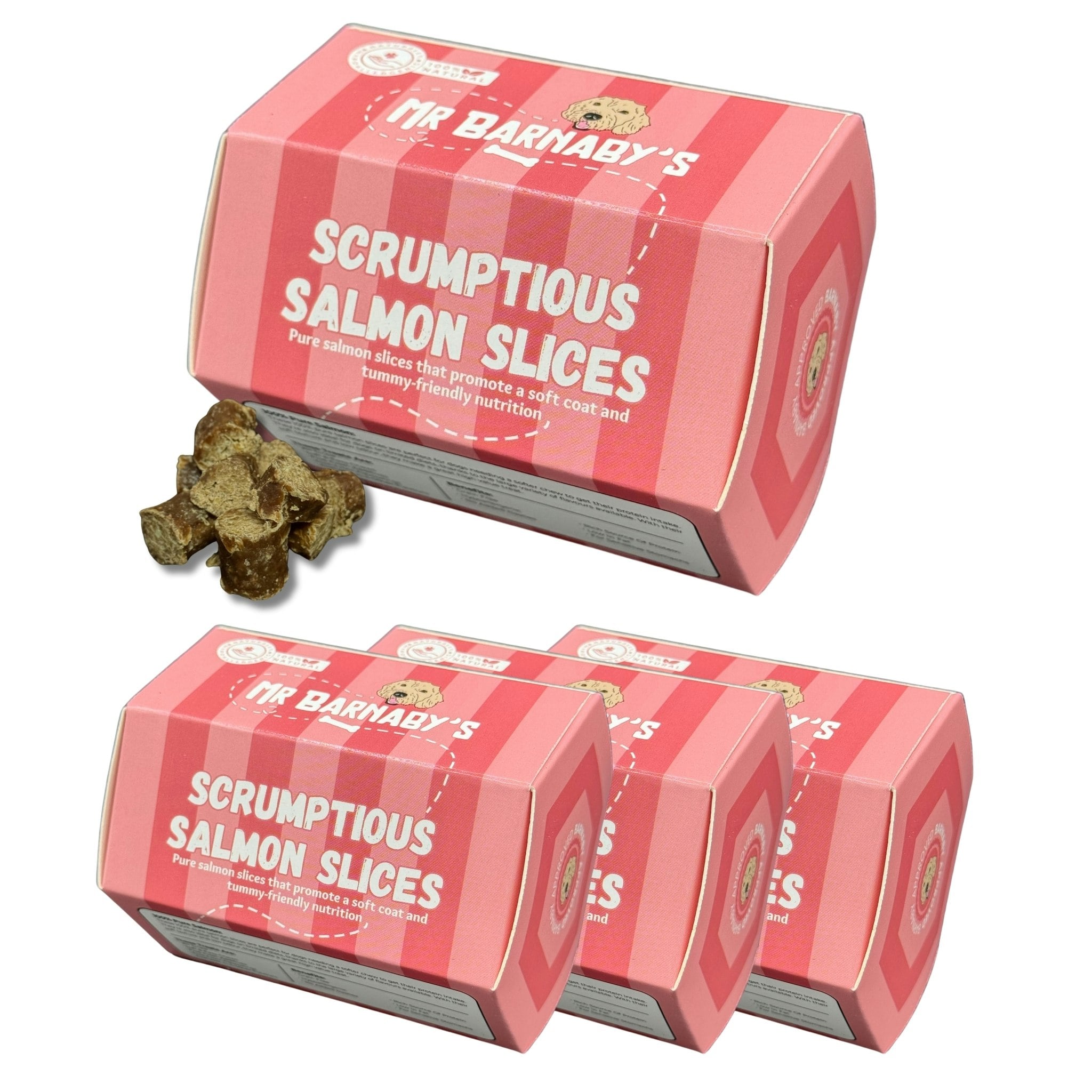 Mr Barnaby’s Salmon Mr Barnaby's Scrumptious Slices Dog Treats (Pack Of 4) - Pack Of 4 - 4