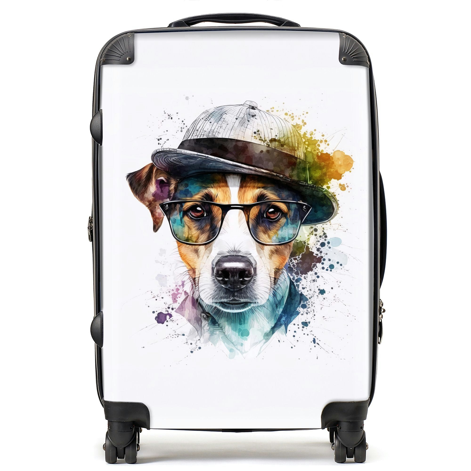 Warren Reed Jack Russell Dog Splashart Suitcase - Medium