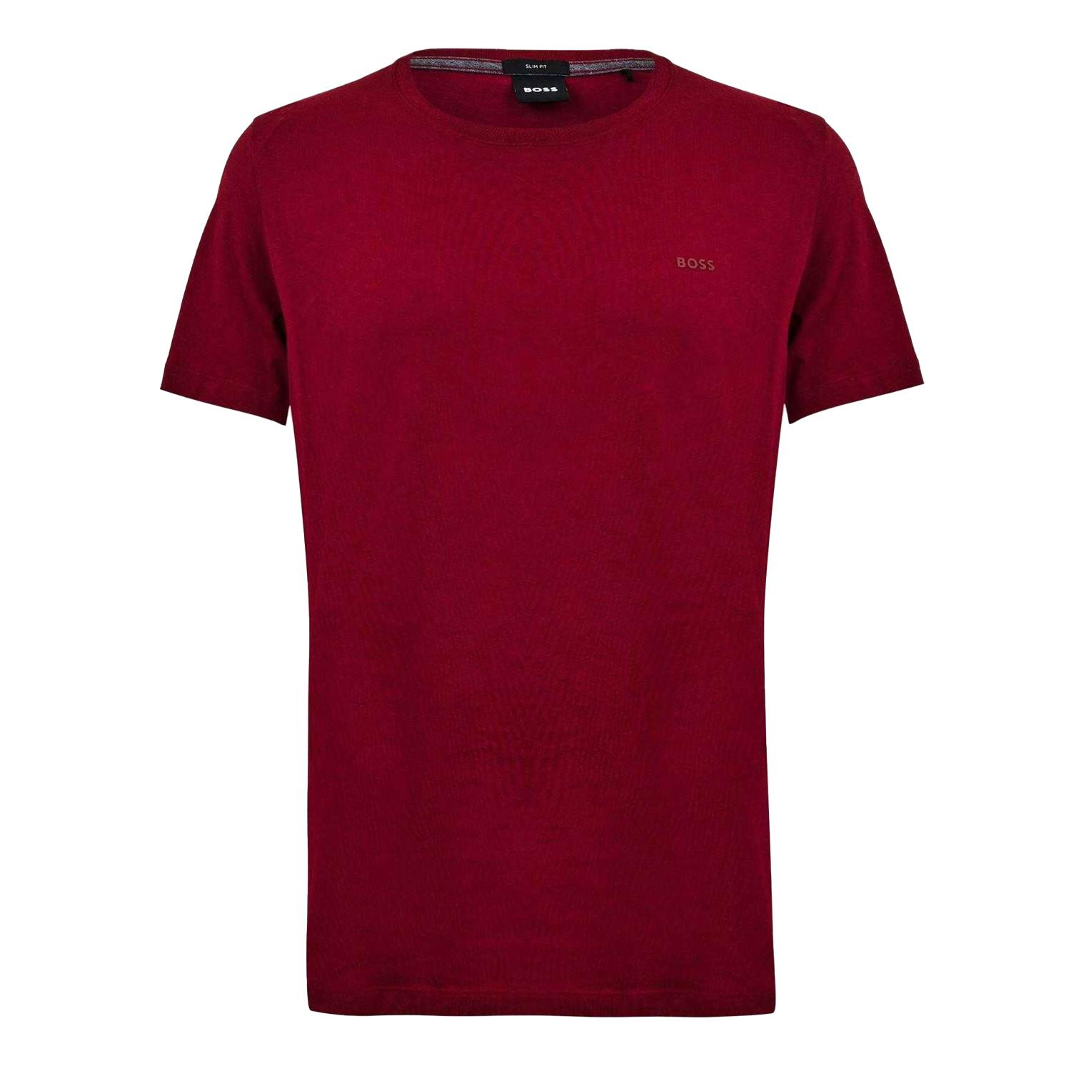 Boss Men's Dark/Red Tessler 33 Regular T-Shirt - S - 100% Mixed