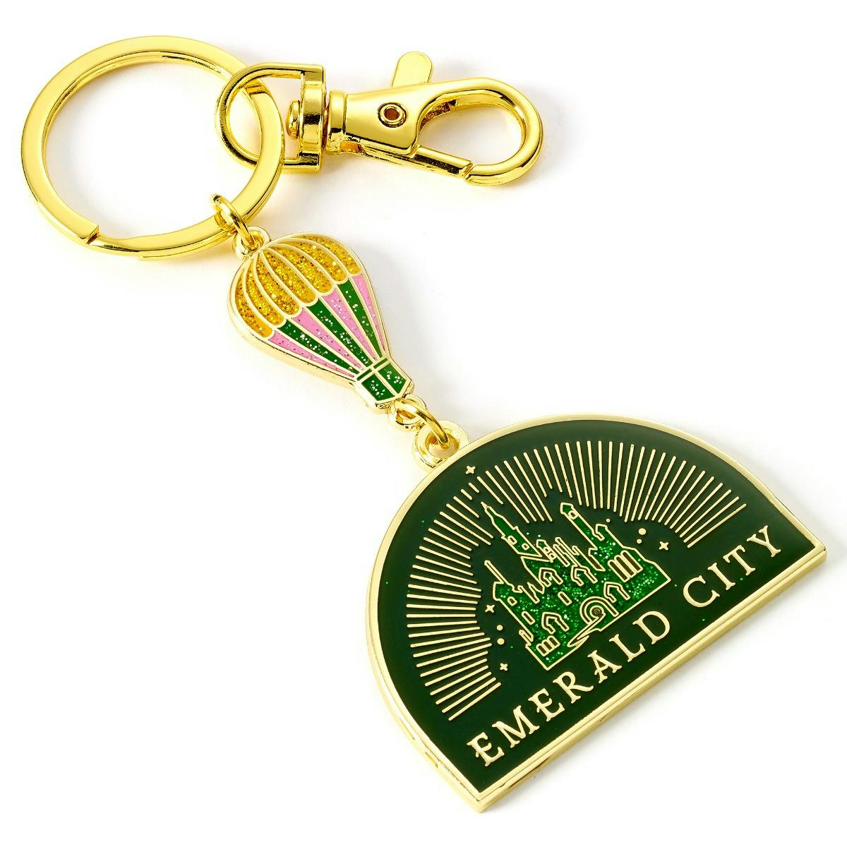 The Carat Shop Gold Wicked Emerald City Hot Air Balloon Keyring