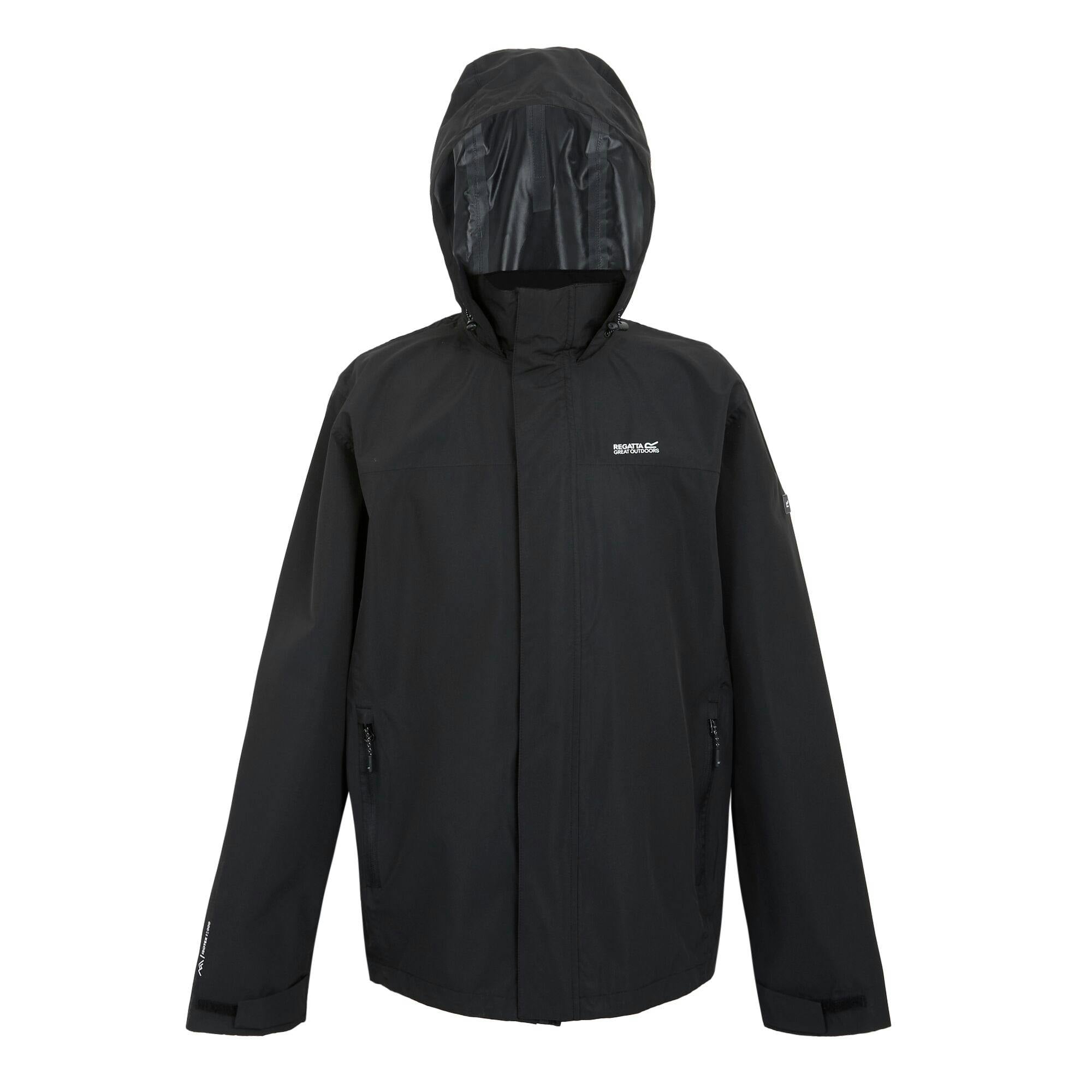 Regatta Men's Black Matt Ii Waterproof Jacket - S - 100% Recycled Polyester