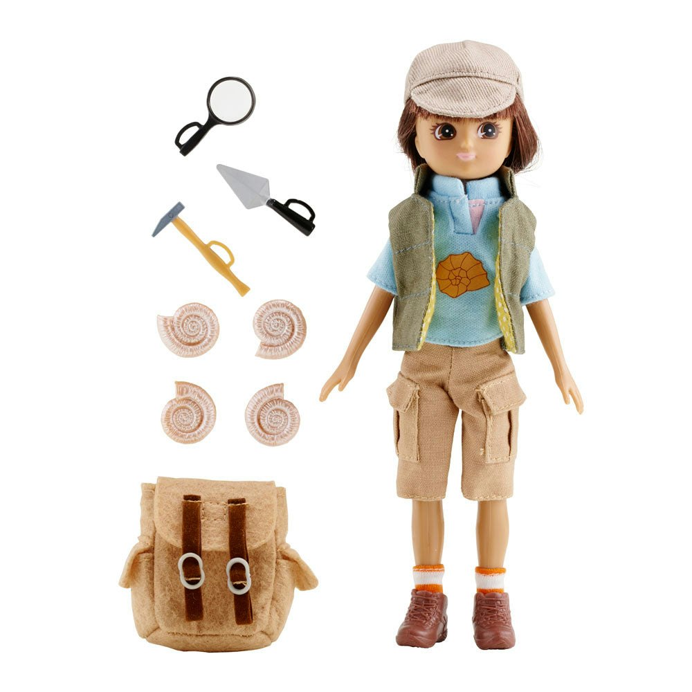 Lottie Dolls - Fossil Hunter Doll - 7 inch - Turquoise Blue Orange - Image 4