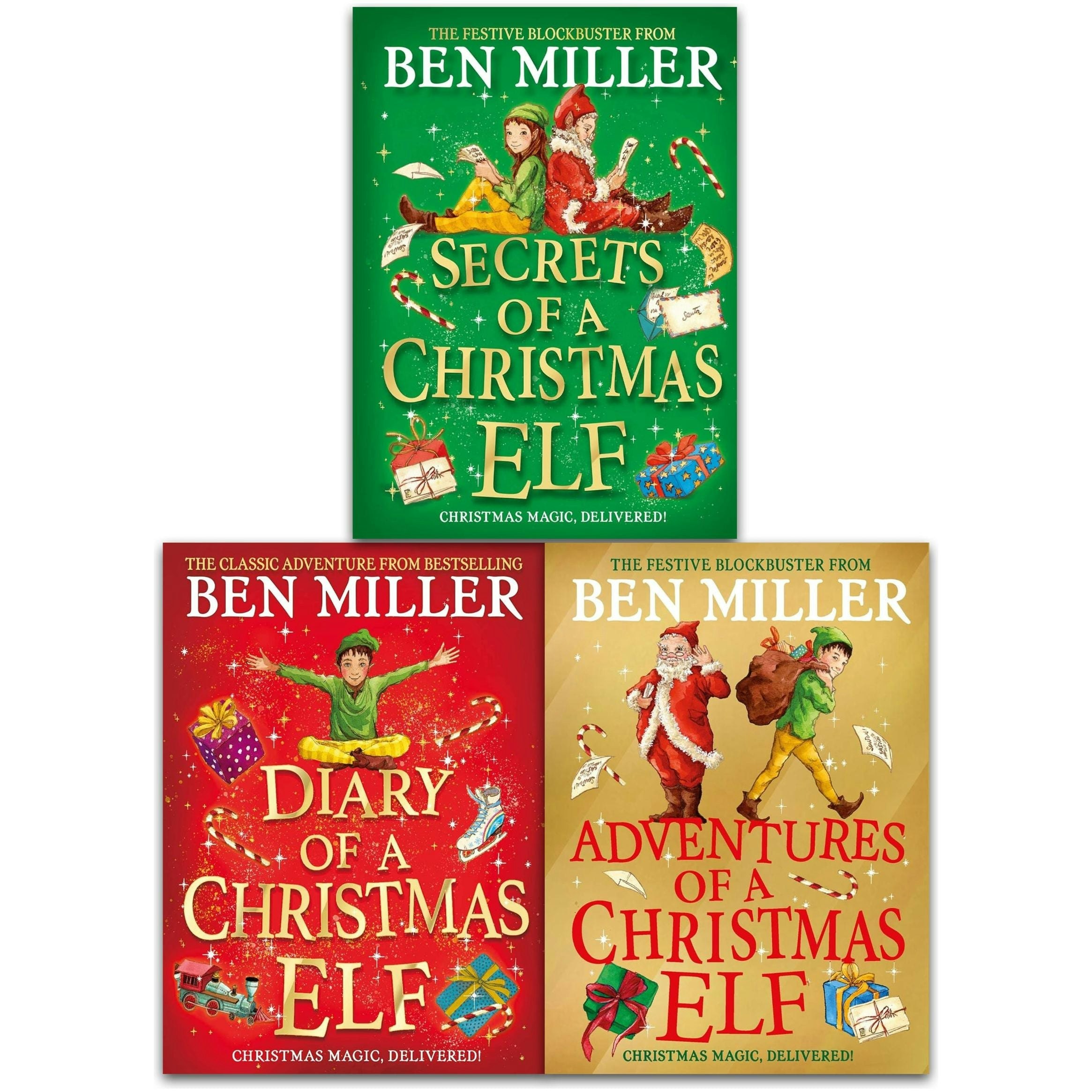 Various Publishers Ben Miller Christmas Elf Chronicles 3 Books Collection Set (Adventures Of A Christmas Elf, Diary Of A Christmas Elf, Secrets Of A Christmas Elf)