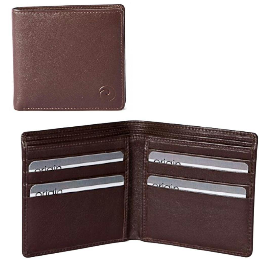 Mala Leather Men's Brown ’S Slim Classic Wallet With Rfid Protection – Genuine Leather