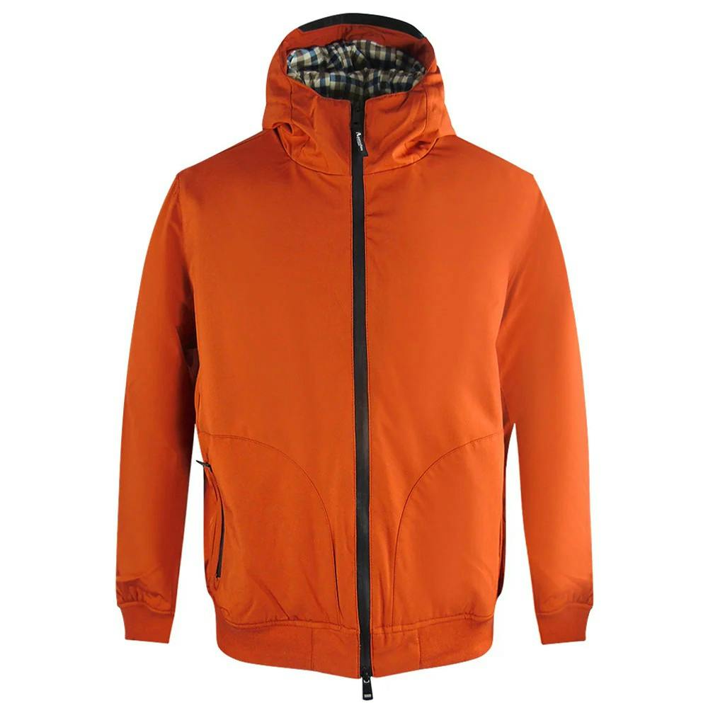 Aquascutum Men's Orange Active Hooded Jacket - L - 100% Polyester