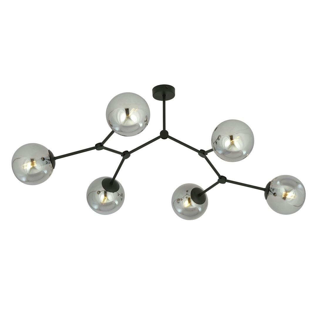 Emibig Black Space Ceiling Lamp 6 X E14 With Graphite Shade