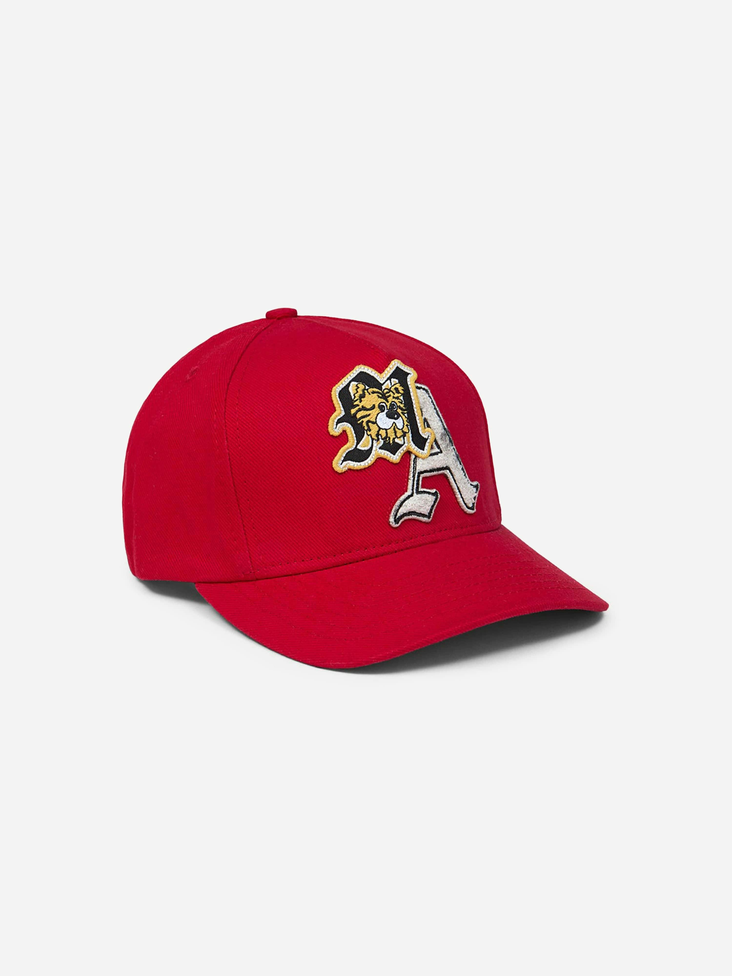 Amiri Boys Red Kisd Ma Varsity Cap In - One Size